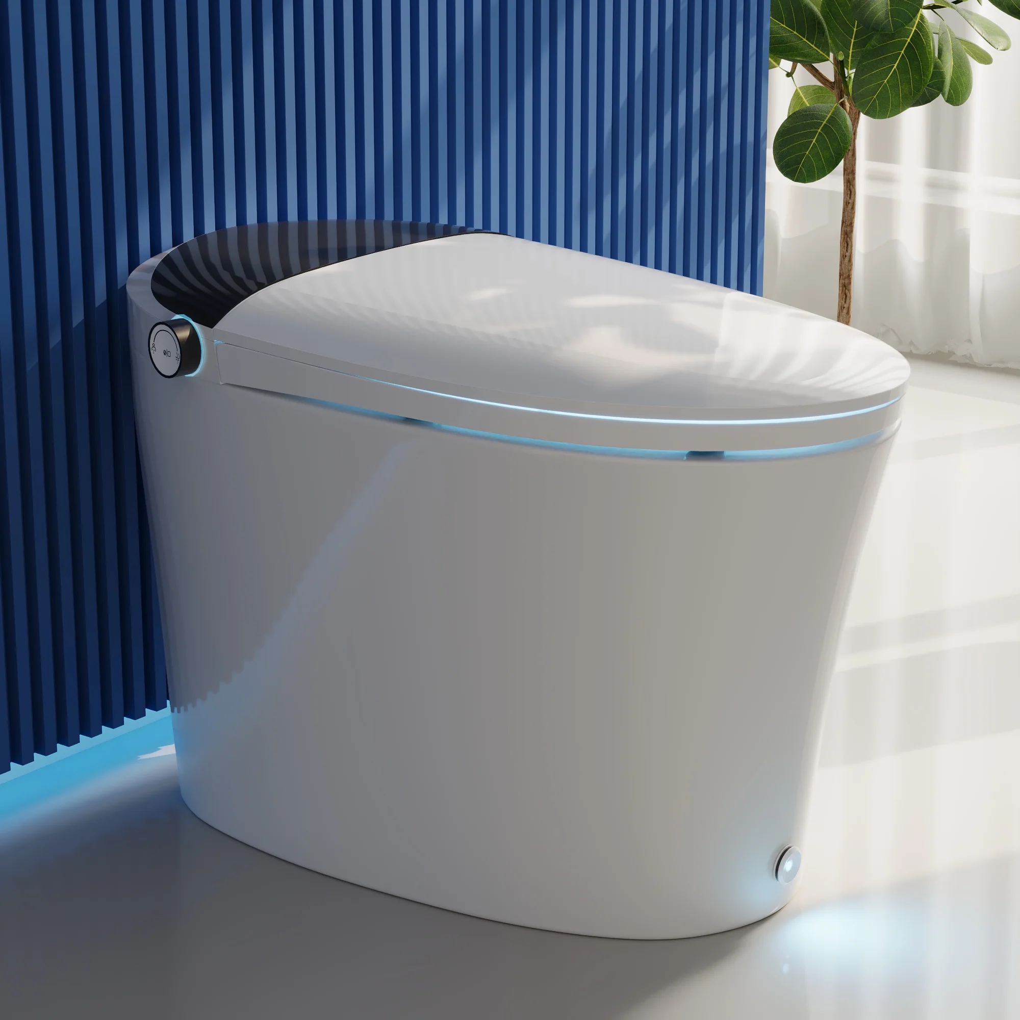 DeerValley DV-1S0019/V1/V3 Tankless Elongated Smart Toilet Quiet-Closed Heated Seat Sensor Auto, Foot Kick & Blackout Flush, Night Light - Image 17