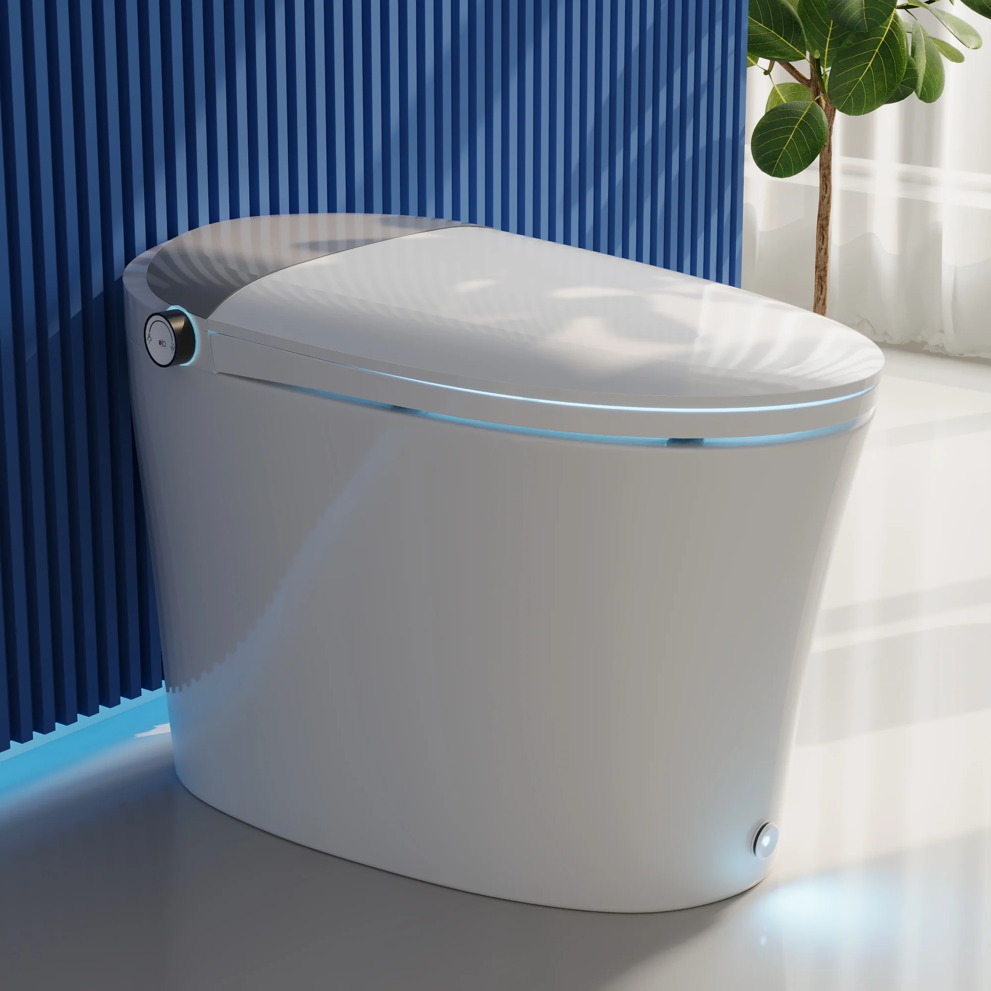 DeerValley DV-1S0019/V1/V3 Tankless Elongated Smart Toilet Quiet-Closed Heated Seat Sensor Auto, Foot Kick & Blackout Flush, Night Light - Image 18