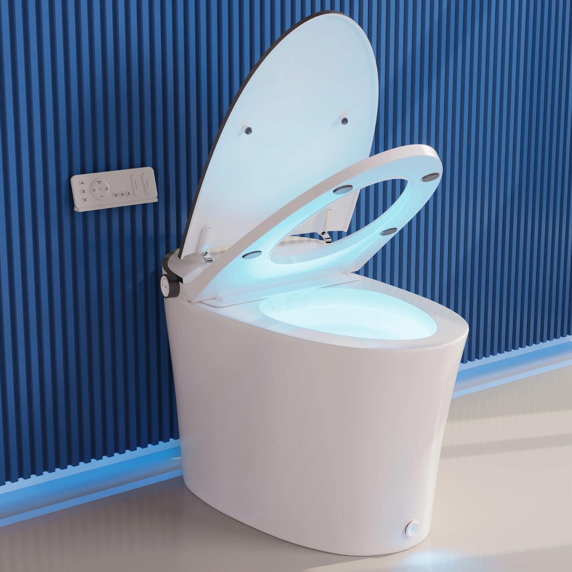 DeerValley DV-1S0019/V1/V3 Tankless Elongated Smart Toilet Quiet-Closed Heated Seat Sensor Auto, Foot Kick & Blackout Flush, Night Light - Image 20