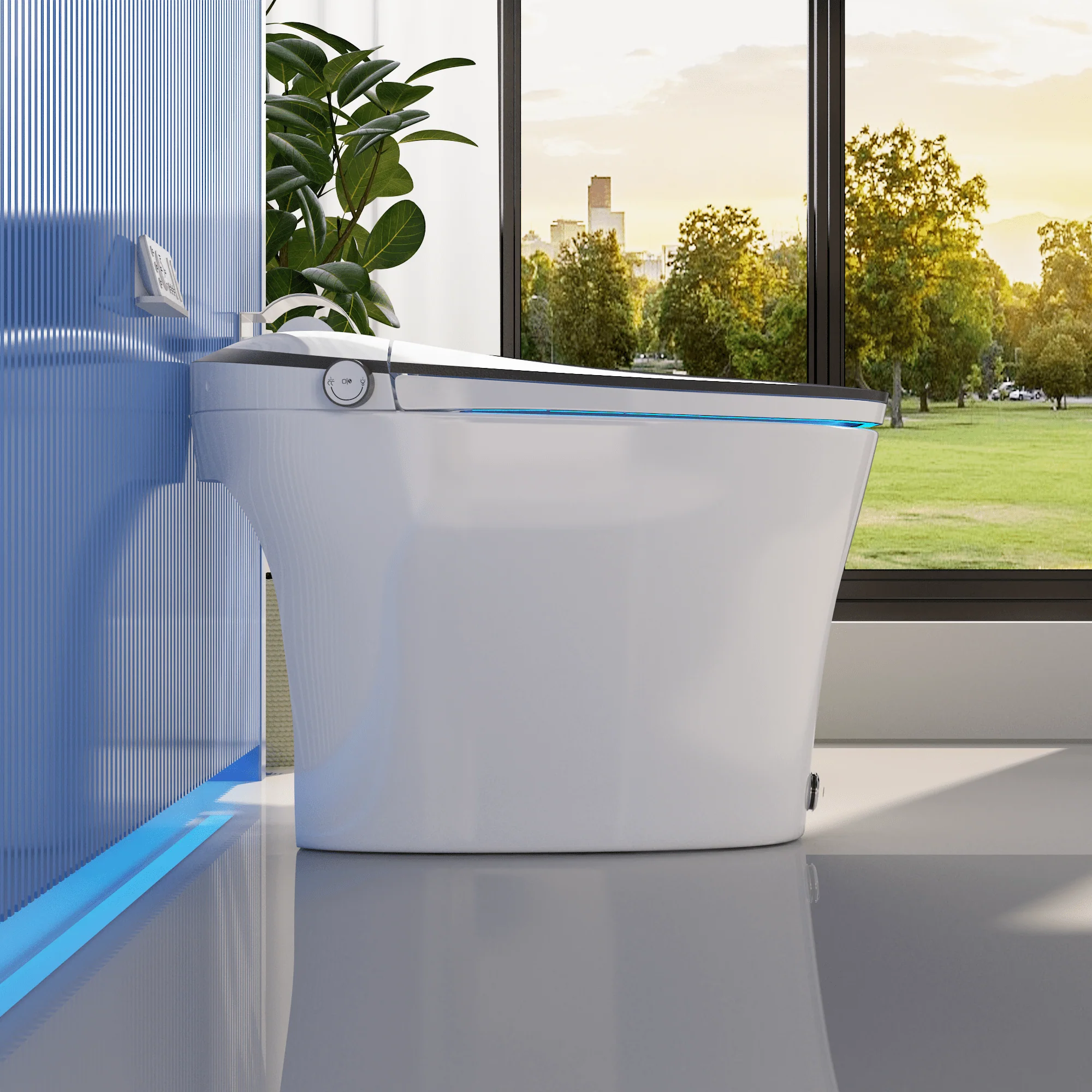 DeerValley DV-1S0019/V1/V3 Tankless Elongated Smart Toilet Quiet-Closed Heated Seat Sensor Auto, Foot Kick & Blackout Flush, Night Light - Image 22