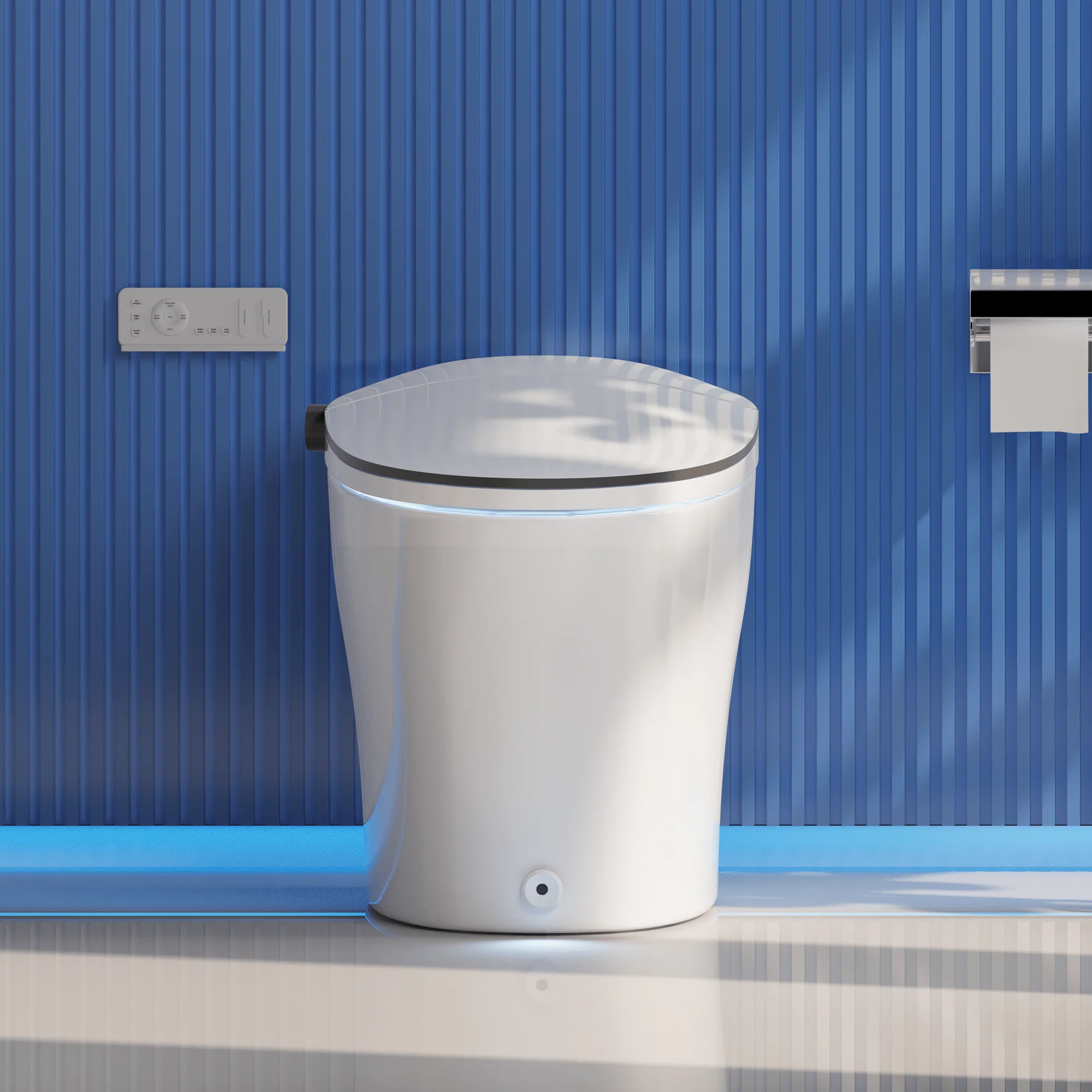 DeerValley DV-1S0019/V1/V3 Tankless Elongated Smart Toilet Quiet-Closed Heated Seat Sensor Auto, Foot Kick & Blackout Flush, Night Light - Image 24