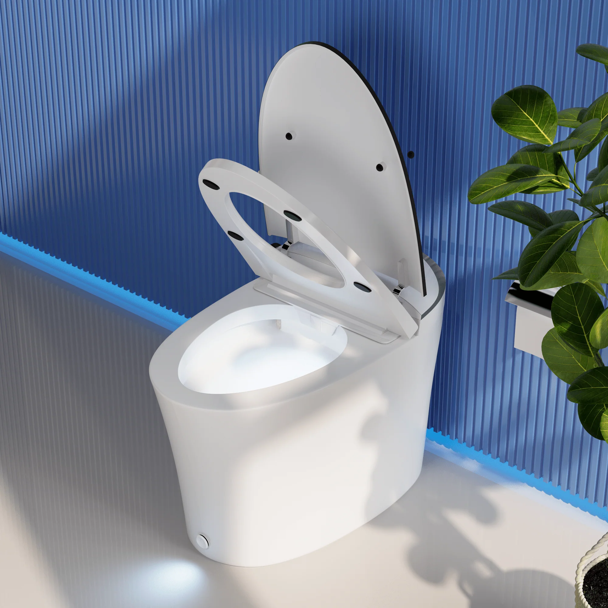 DeerValley DV-1S0019/V1/V3 Tankless Elongated Smart Toilet Quiet-Closed Heated Seat Sensor Auto, Foot Kick & Blackout Flush, Night Light - Image 25