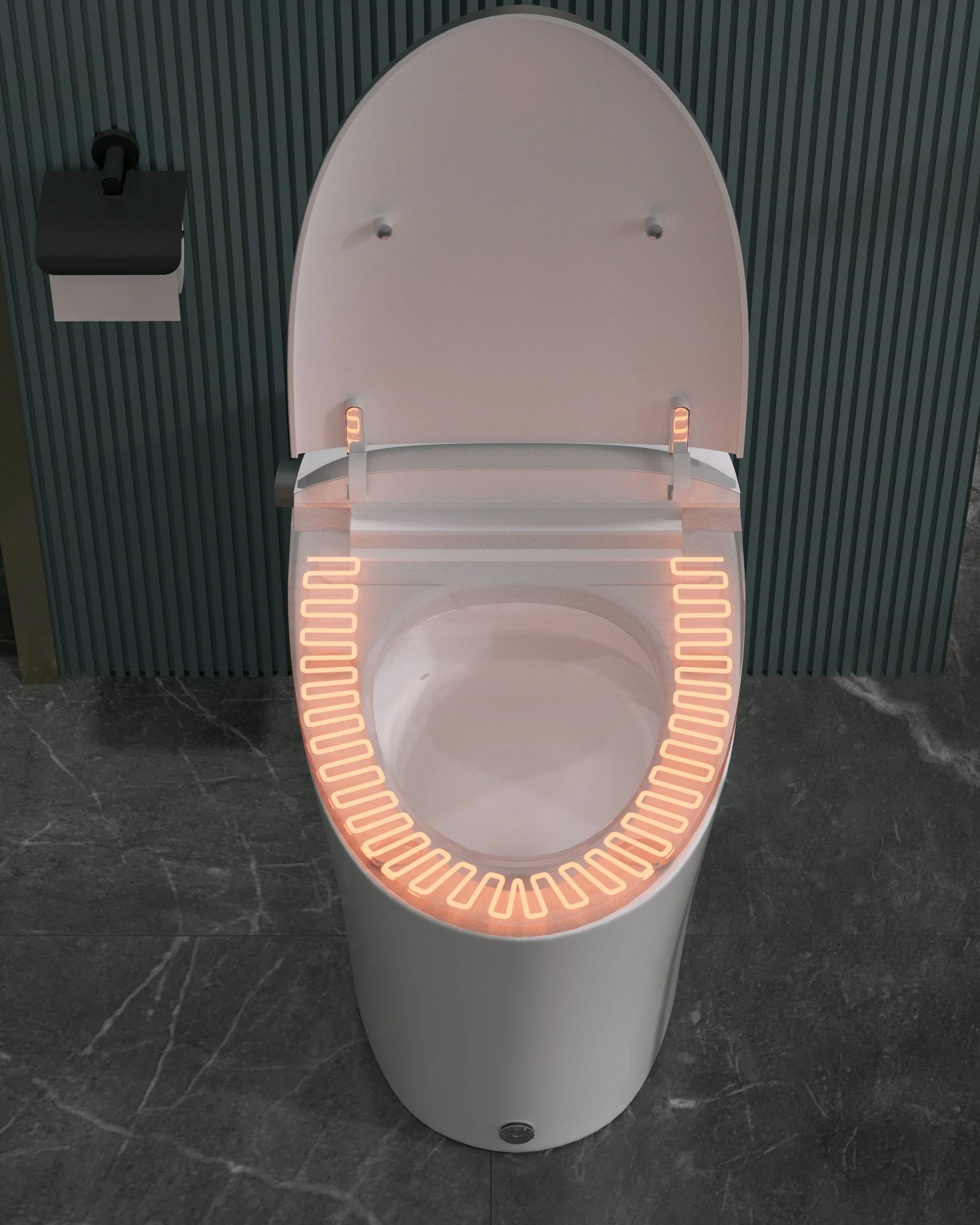 DeerValley DV-1S0019/V1/V3 Tankless Elongated Smart Toilet Quiet-Closed Heated Seat Sensor Auto, Foot Kick & Blackout Flush, Night Light - Image 27