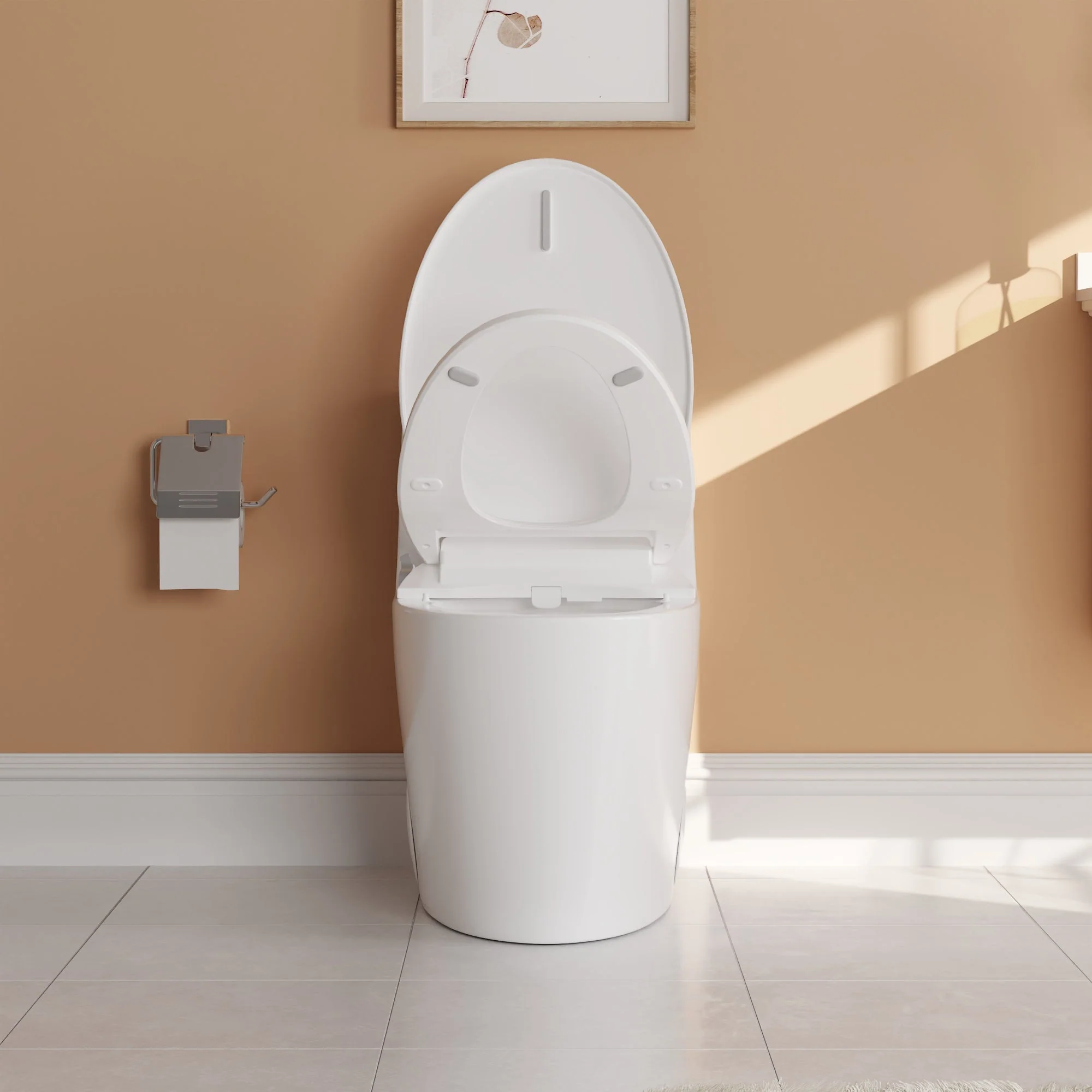 DeerValley DV-1S0028 Elongated Manual Bidet Toilet Seat with Self Cleaning Dual Nozzles, Rear & Feminine Cleaning, Non-Electric Bidets for Existing Toilets, White, No Wiring & Easy Installation - Image 7