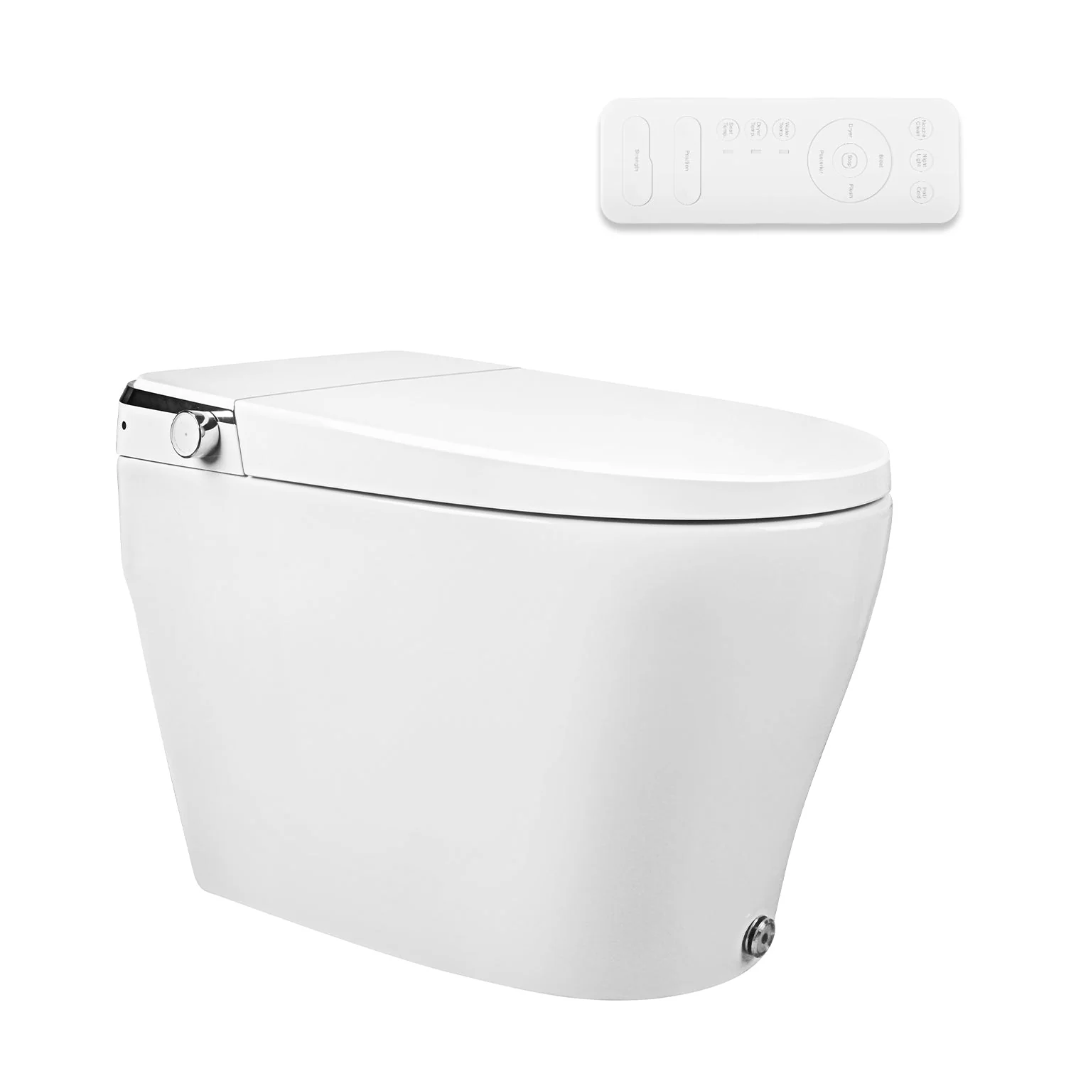 DeerValley DV-1S0029/V1/V3 Tankless Elongated Smart Toilet, One-Piece Elongated Smart Toilet with Foot Kick Flush (Seat Included) - Image 10