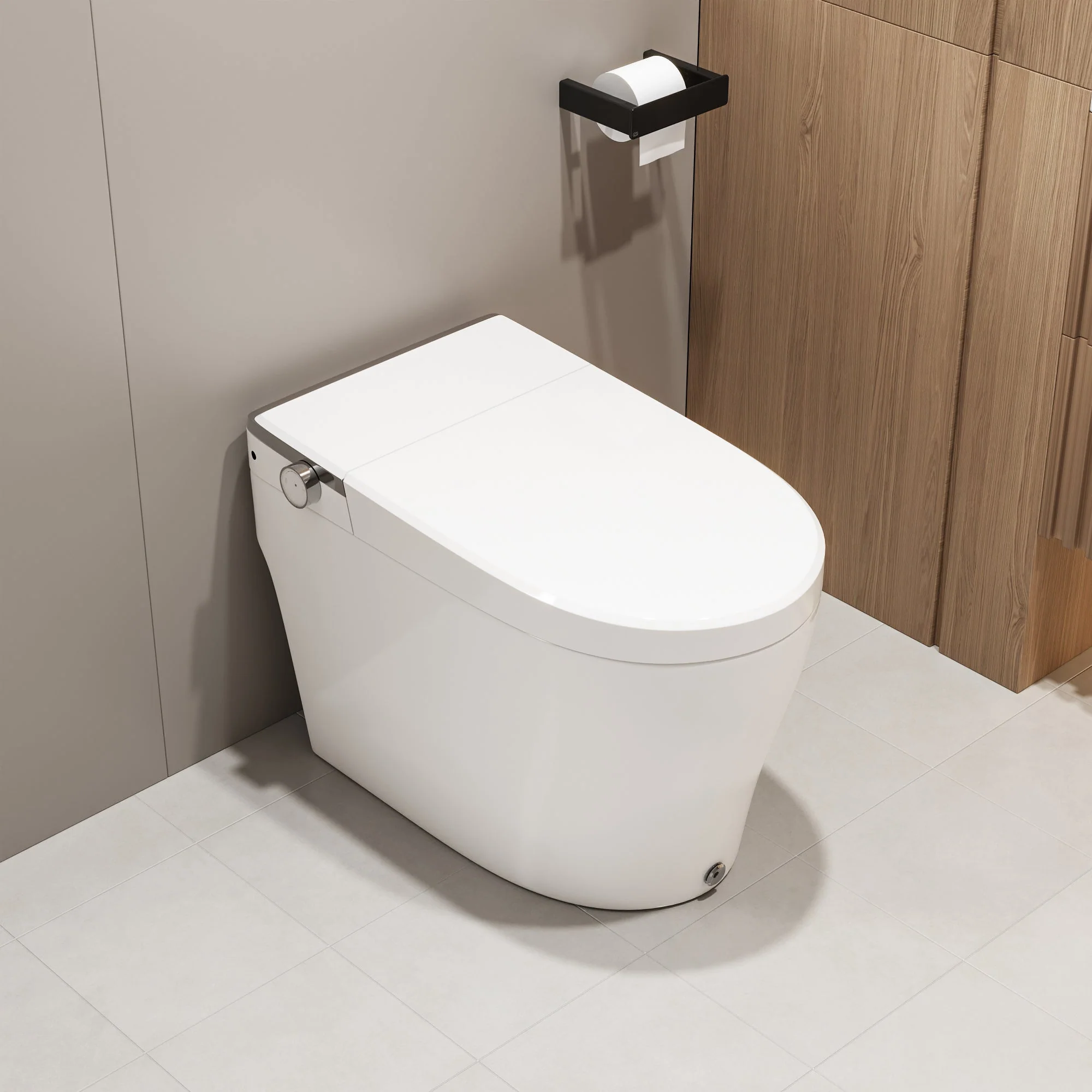 DeerValley DV-1S0029/V1/V3 Tankless Elongated Smart Toilet, One-Piece Elongated Smart Toilet with Foot Kick Flush (Seat Included) - Image 13