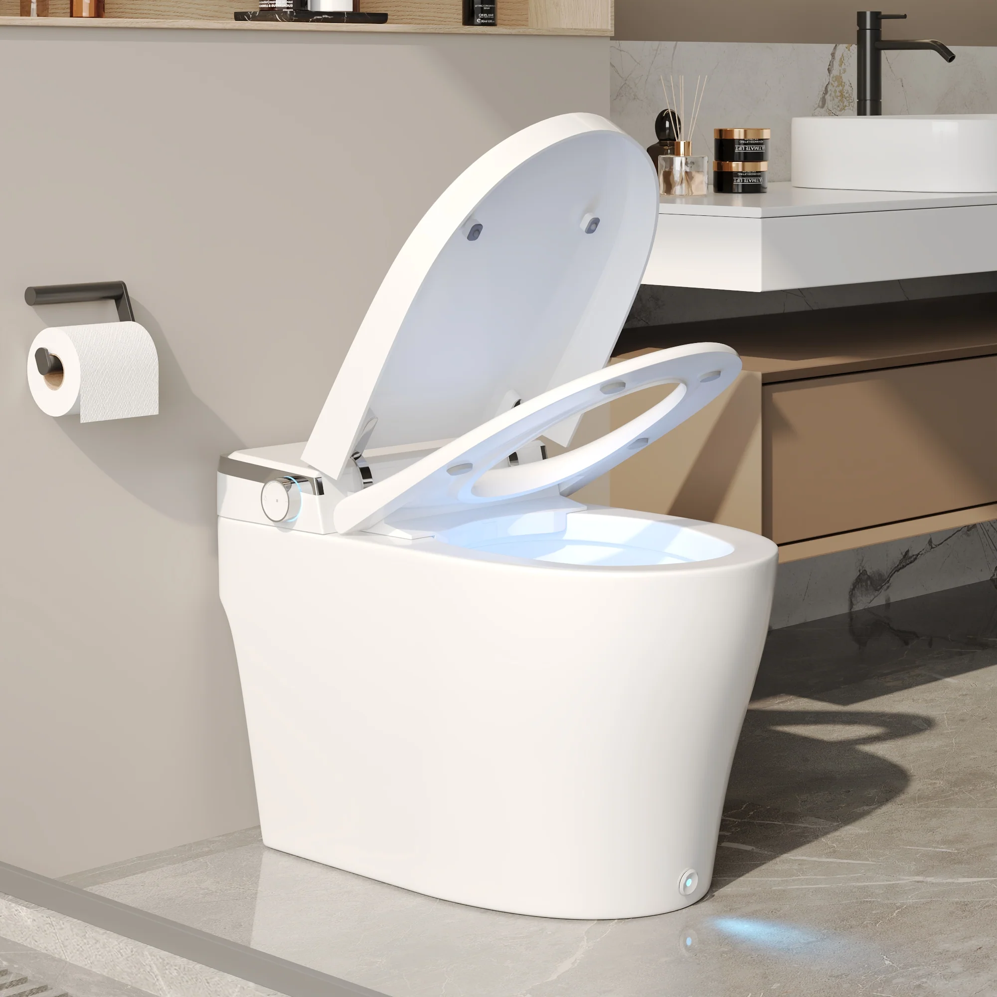 DeerValley DV-1S0029/V1/V3 Tankless Elongated Smart Toilet, One-Piece Elongated Smart Toilet with Foot Kick Flush (Seat Included) - Image 20