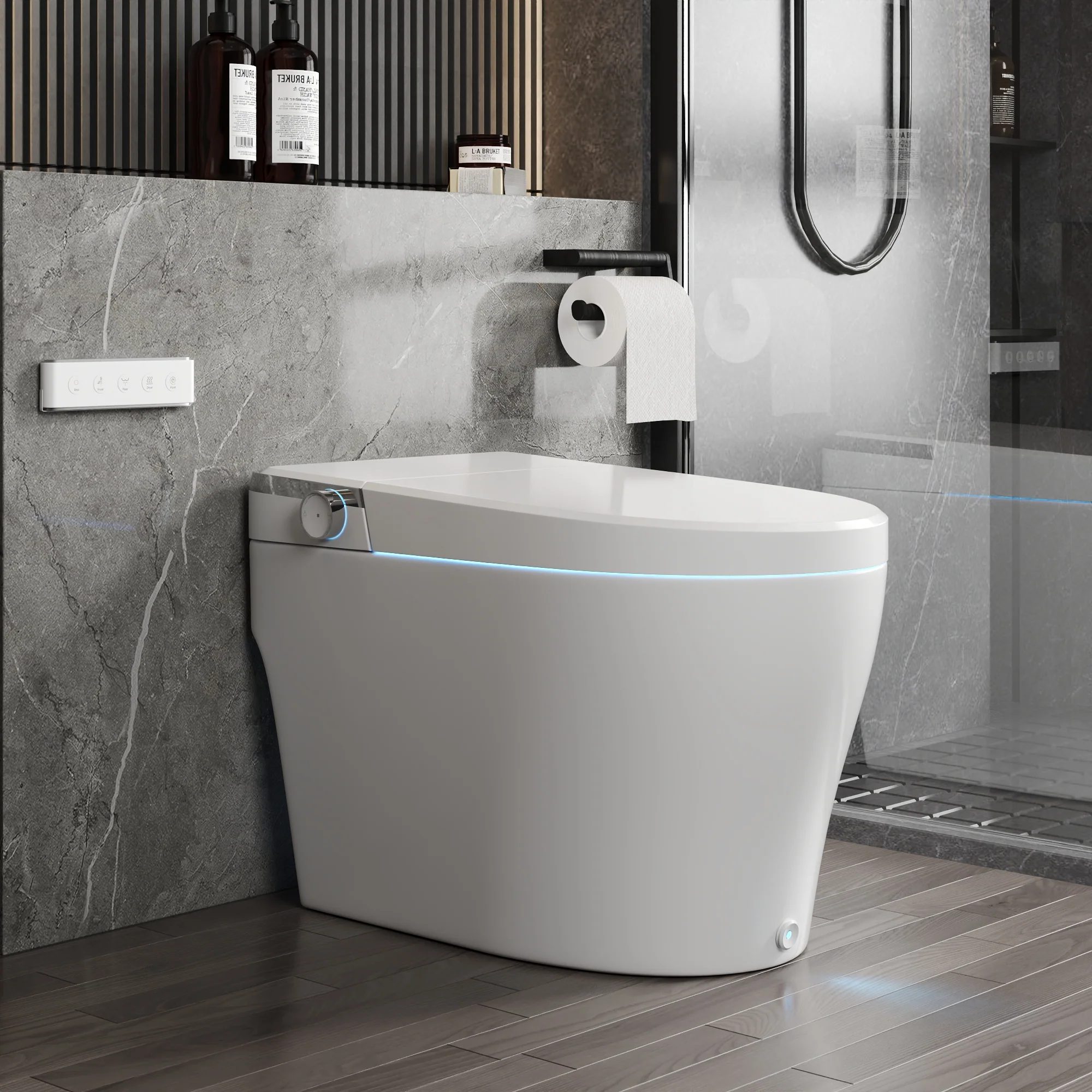 DeerValley DV-1S0029/V1/V3 Tankless Elongated Smart Toilet, One-Piece Elongated Smart Toilet with Foot Kick Flush (Seat Included) - Image 26