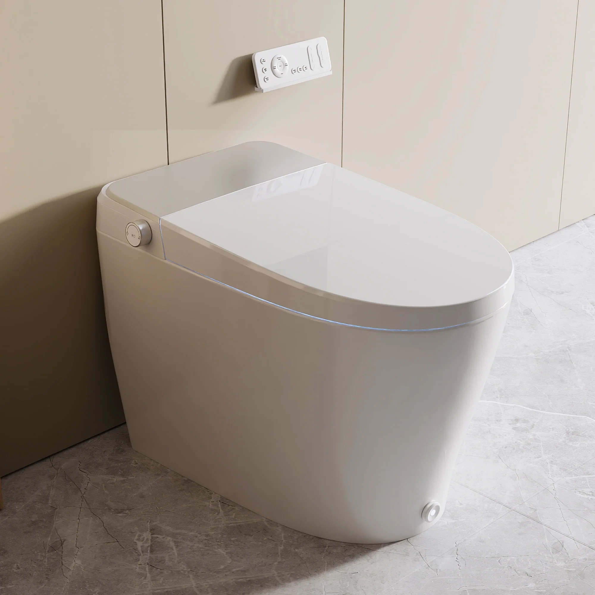 DeerValley DV-1S0029/V1/V3 Tankless Elongated Smart Toilet, One-Piece Elongated Smart Toilet with Foot Kick Flush (Seat Included) - Image 27
