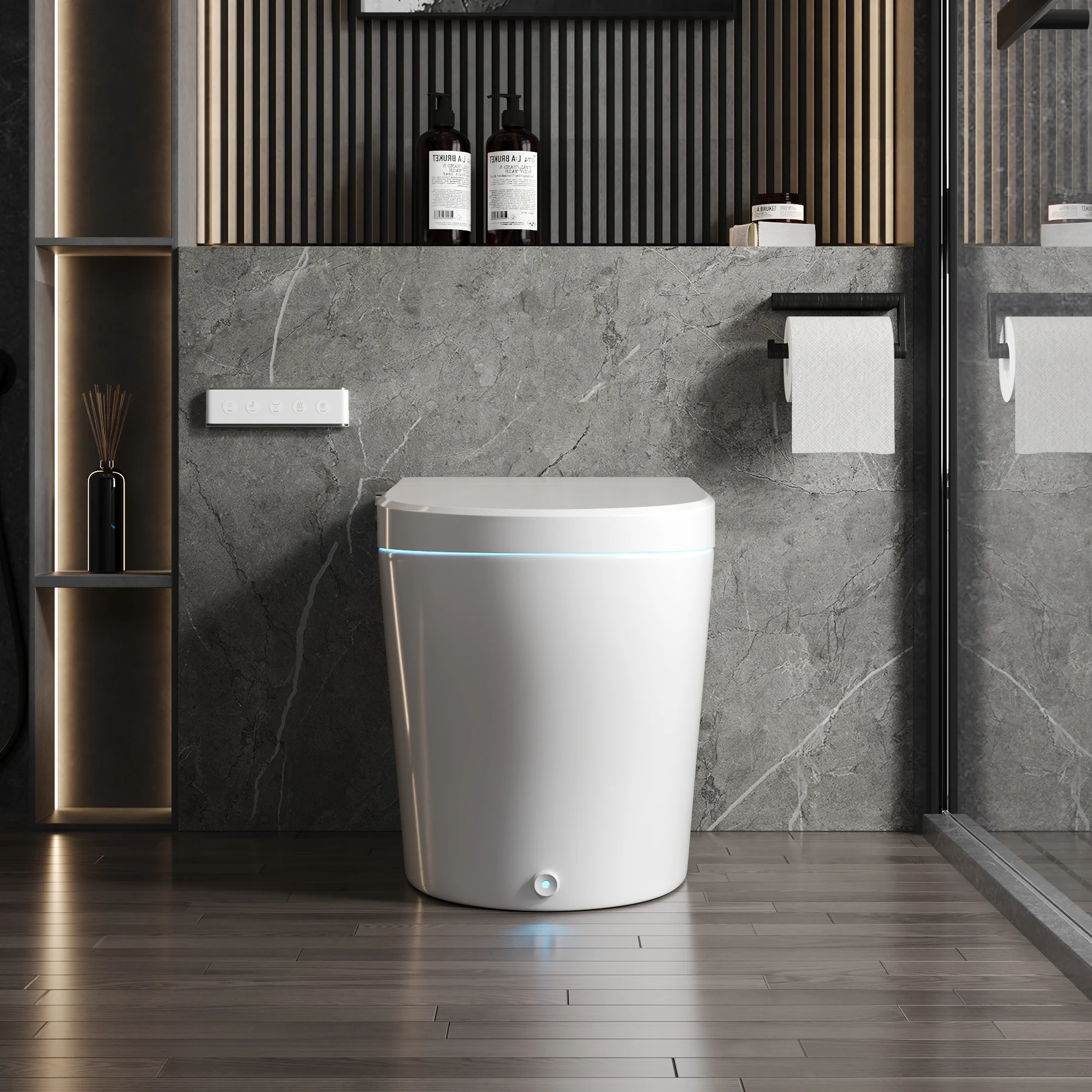 DeerValley DV-1S0029/V1/V3 Tankless Elongated Smart Toilet, One-Piece Elongated Smart Toilet with Foot Kick Flush (Seat Included) - Image 4