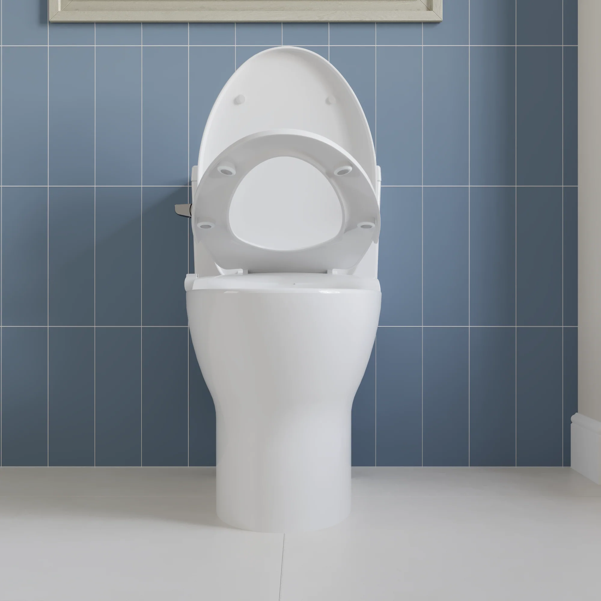 DeerValley DV-1S0038 Soft Close Toilet Seat Dual Nozzles White Plastic Elongated Slow Close Toilet Seat - Image 5