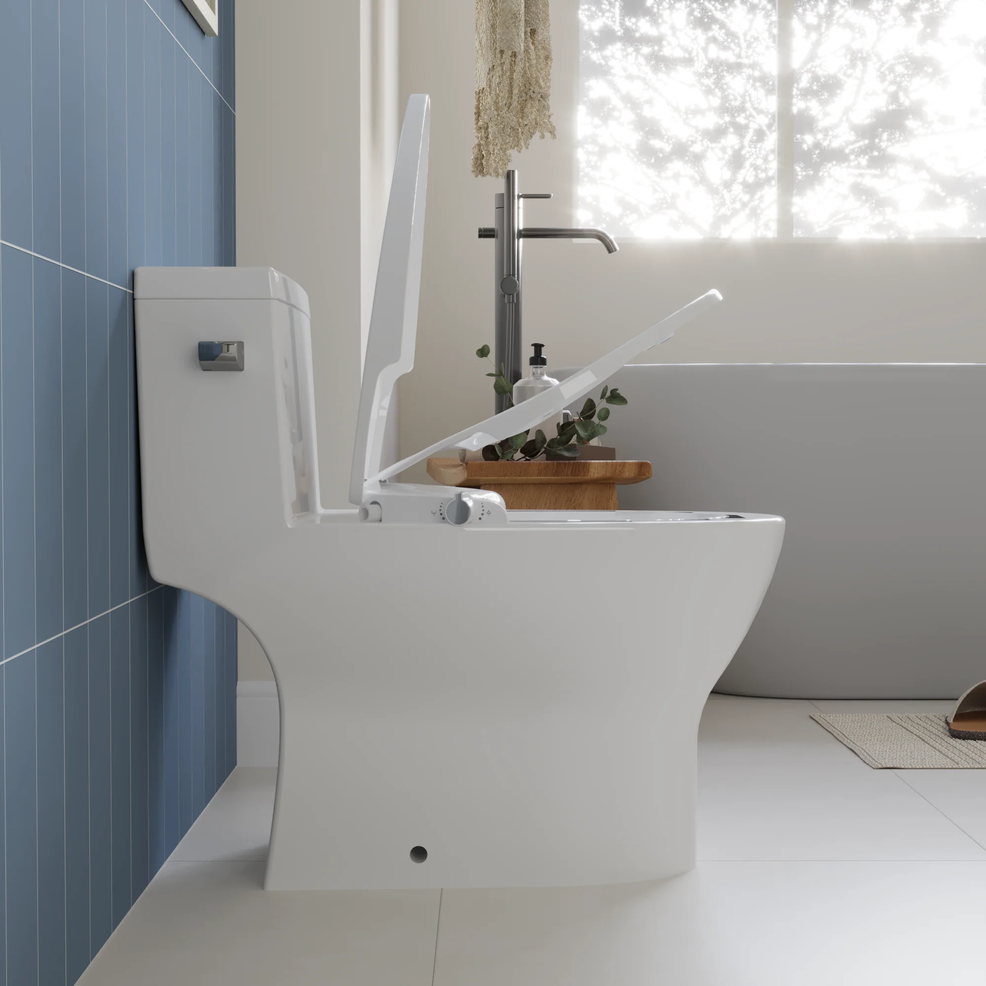 DeerValley DV-1S0038 Soft Close Toilet Seat Dual Nozzles White Plastic Elongated Slow Close Toilet Seat - Image 6