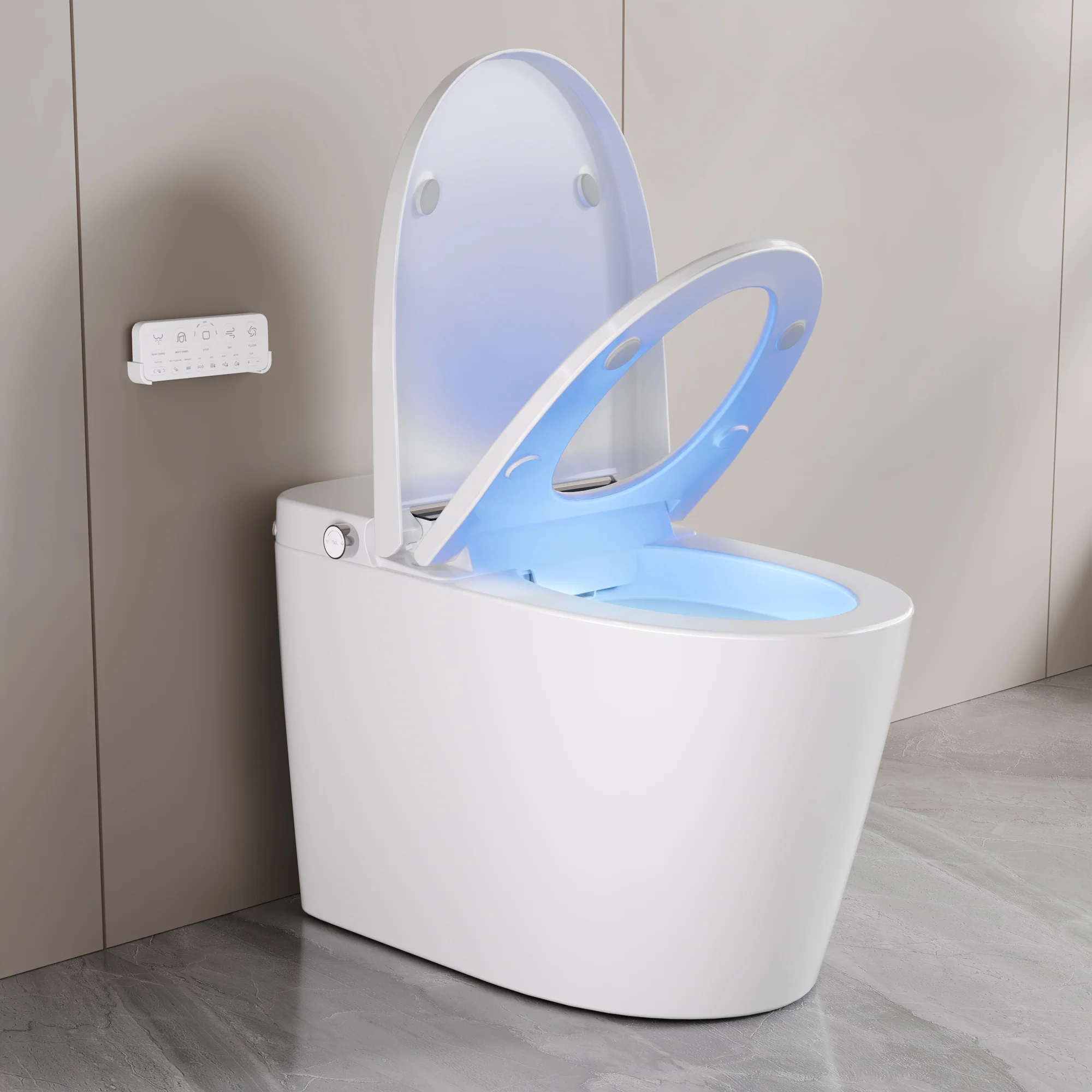 DeerValley DV-1S0159/0159-V1/0159-V3 Tankless Smart Toilet,Auto Flush, Heated Seat, Tankless One-Piece Toilets for Bathrooms - Image 10