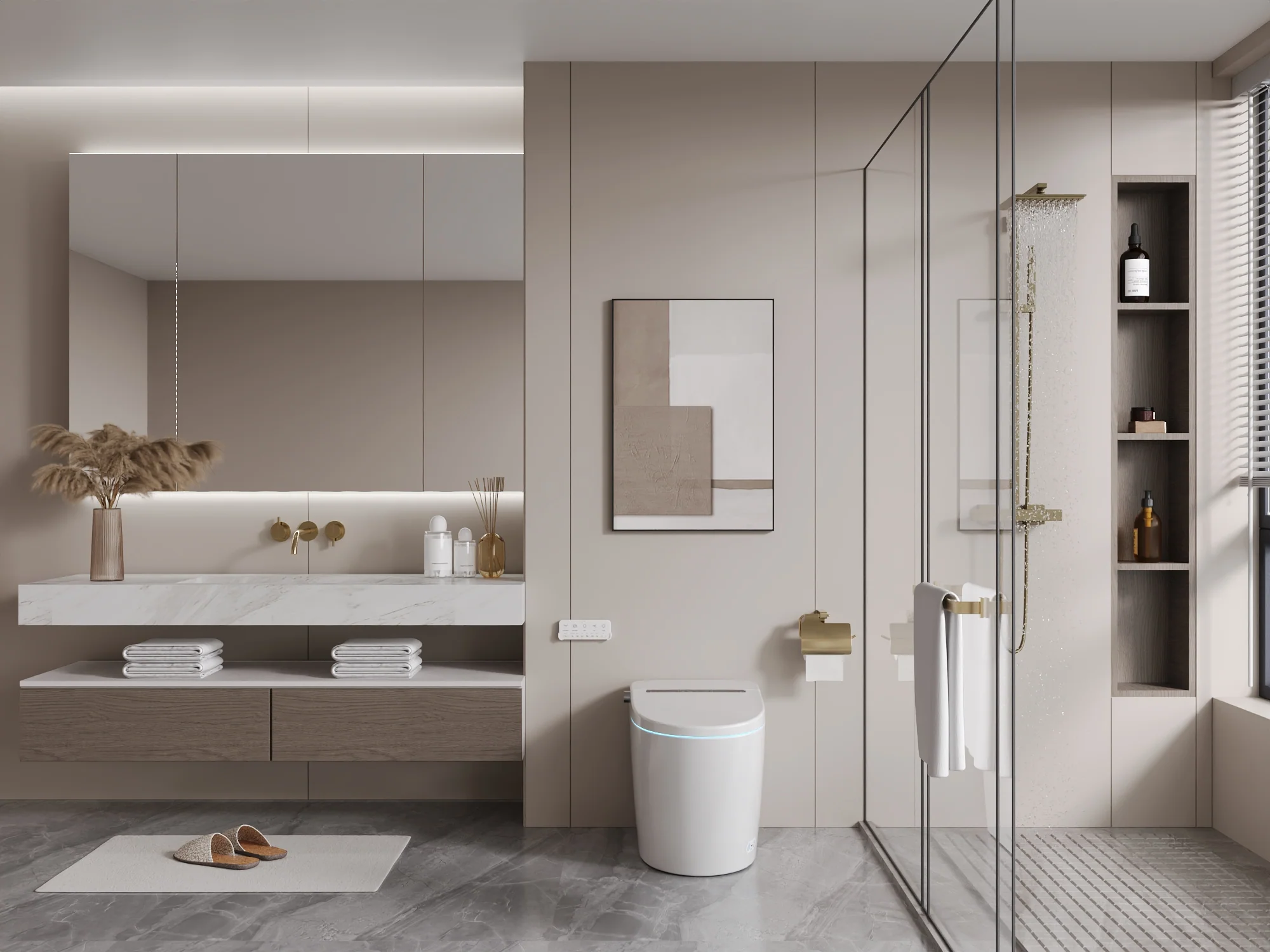 DeerValley DV-1S0159/0159-V1/0159-V3 Tankless Smart Toilet,Auto Flush, Heated Seat, Tankless One-Piece Toilets for Bathrooms - Image 11