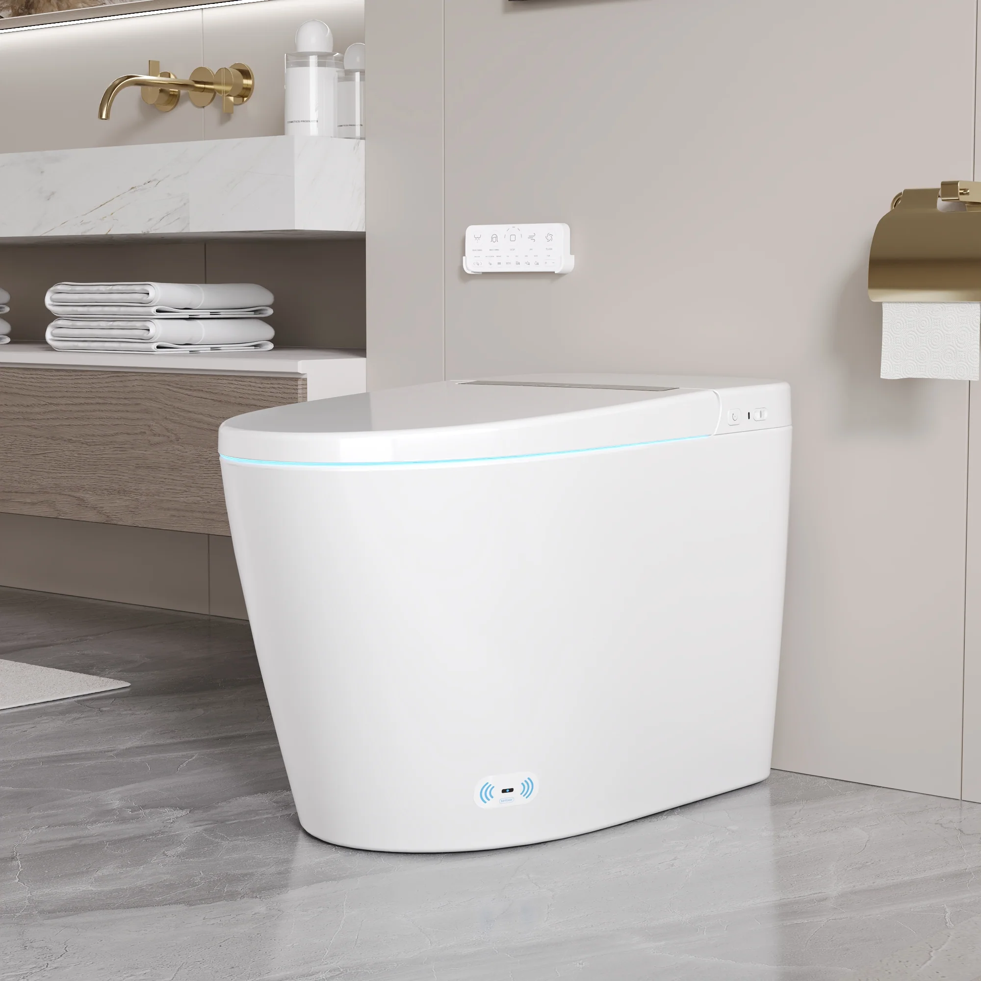 DeerValley DV-1S0159/0159-V1/0159-V3 Tankless Smart Toilet,Auto Flush, Heated Seat, Tankless One-Piece Toilets for Bathrooms - Image 16