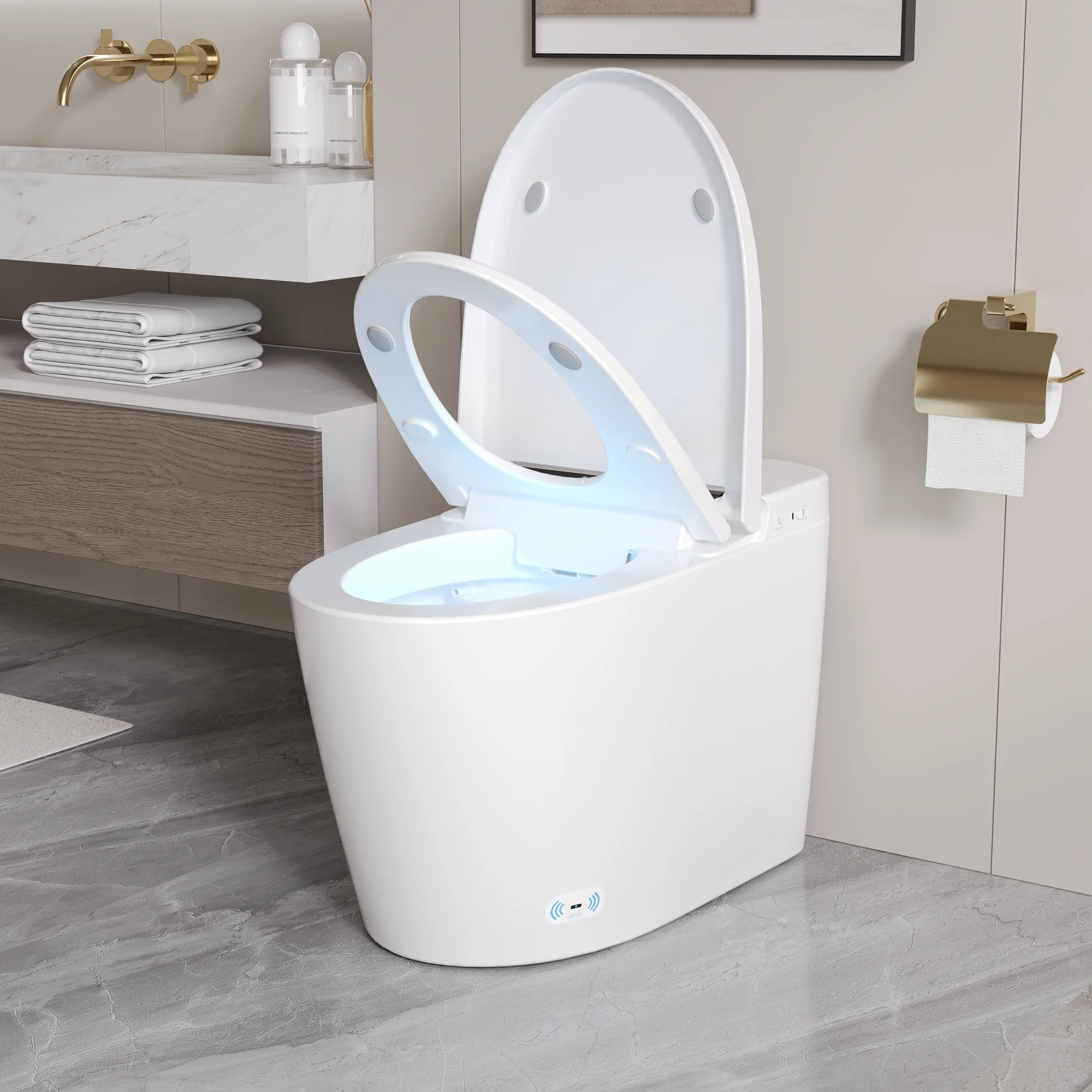DeerValley DV-1S0159/0159-V1/0159-V3 Tankless Smart Toilet,Auto Flush, Heated Seat, Tankless One-Piece Toilets for Bathrooms - Image 18