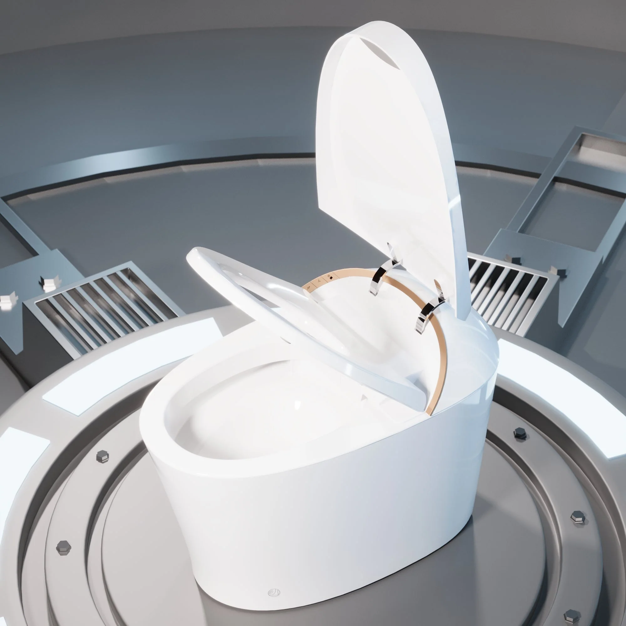 DeerValley DV-1S0160/V1/V3 Tankless Elongated Smart Toilet with Off-Seat Flush/Foot Sensor Flush, Automatic Tankless Toilet with Heated Seat, Warm Water Cleaning, Warm Air dryer - Image 12