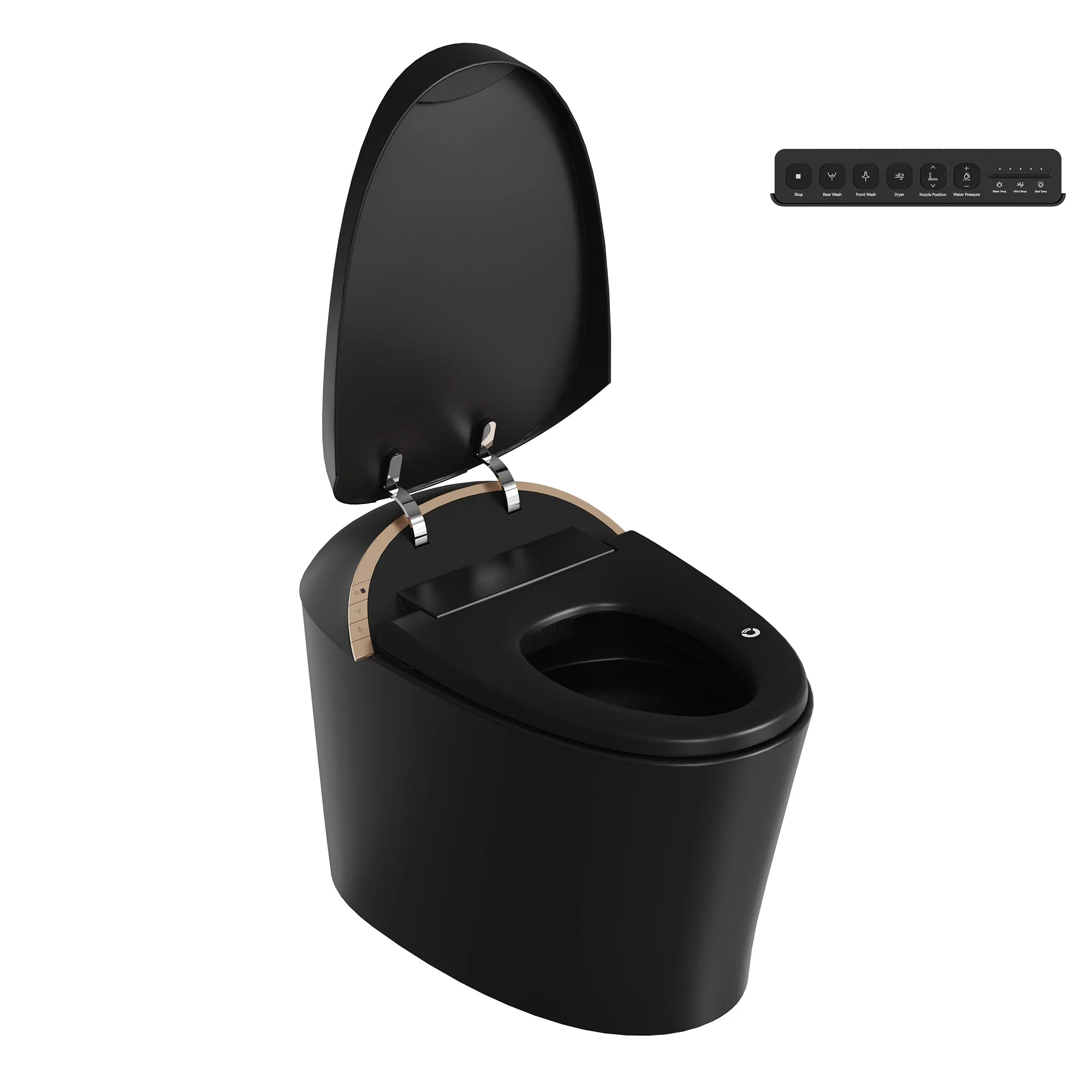 DeerValley DV-1S0160/V1/V3 Tankless Elongated Smart Toilet with Off-Seat Flush/Foot Sensor Flush, Automatic Tankless Toilet with Heated Seat, Warm Water Cleaning, Warm Air dryer - Image 22