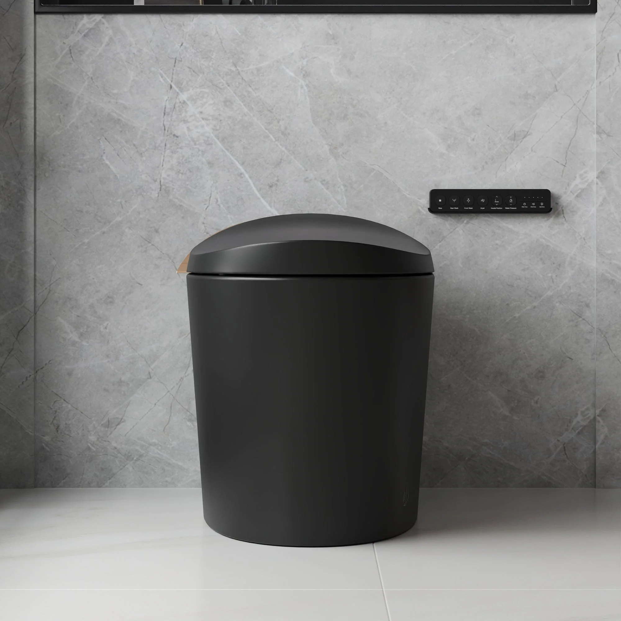 DeerValley DV-1S0160/V1/V3 Tankless Elongated Smart Toilet with Off-Seat Flush/Foot Sensor Flush, Automatic Tankless Toilet with Heated Seat, Warm Water Cleaning, Warm Air dryer - Image 24