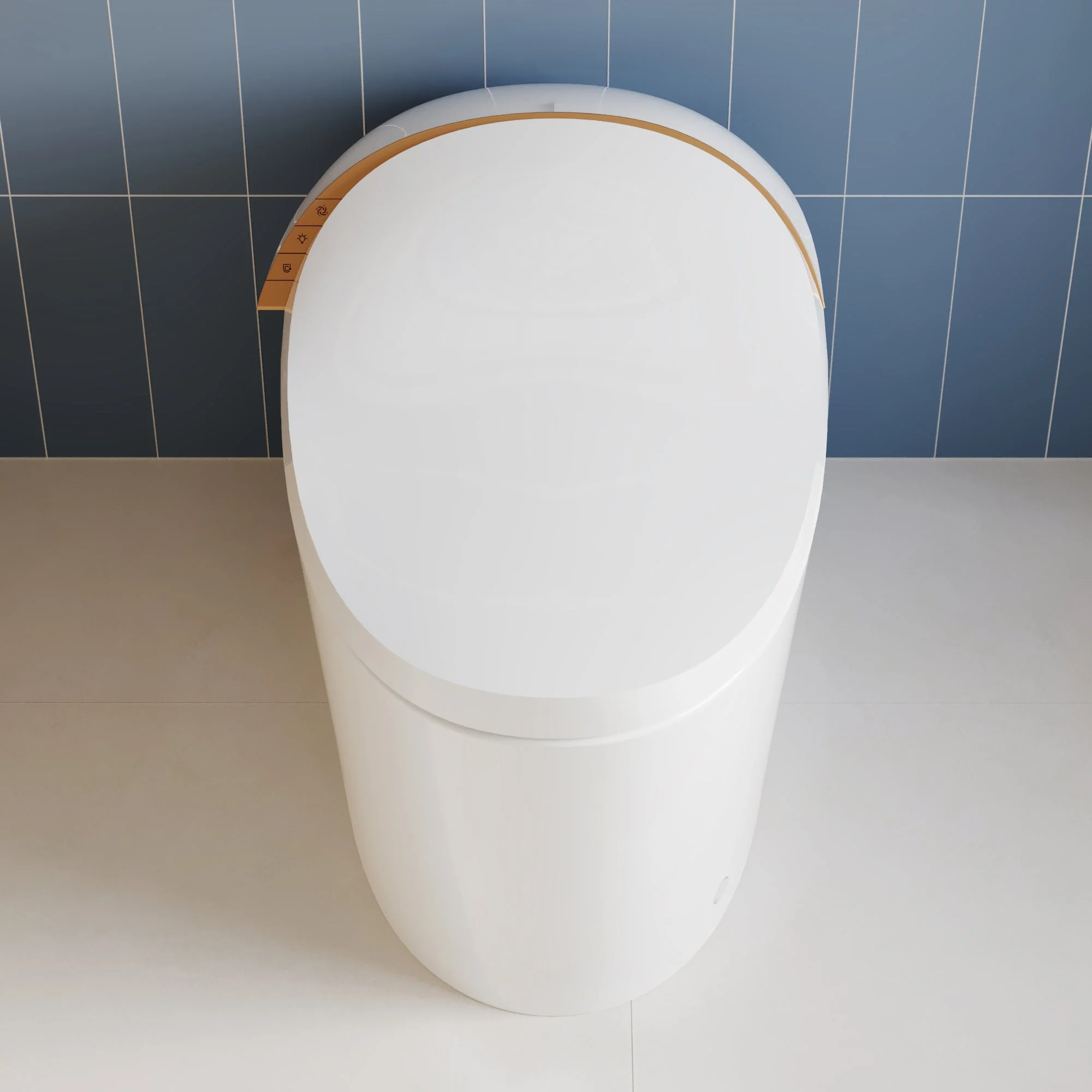 DeerValley DV-1S0160/V1/V3 Tankless Elongated Smart Toilet with Off-Seat Flush/Foot Sensor Flush, Automatic Tankless Toilet with Heated Seat, Warm Water Cleaning, Warm Air dryer - Image 3