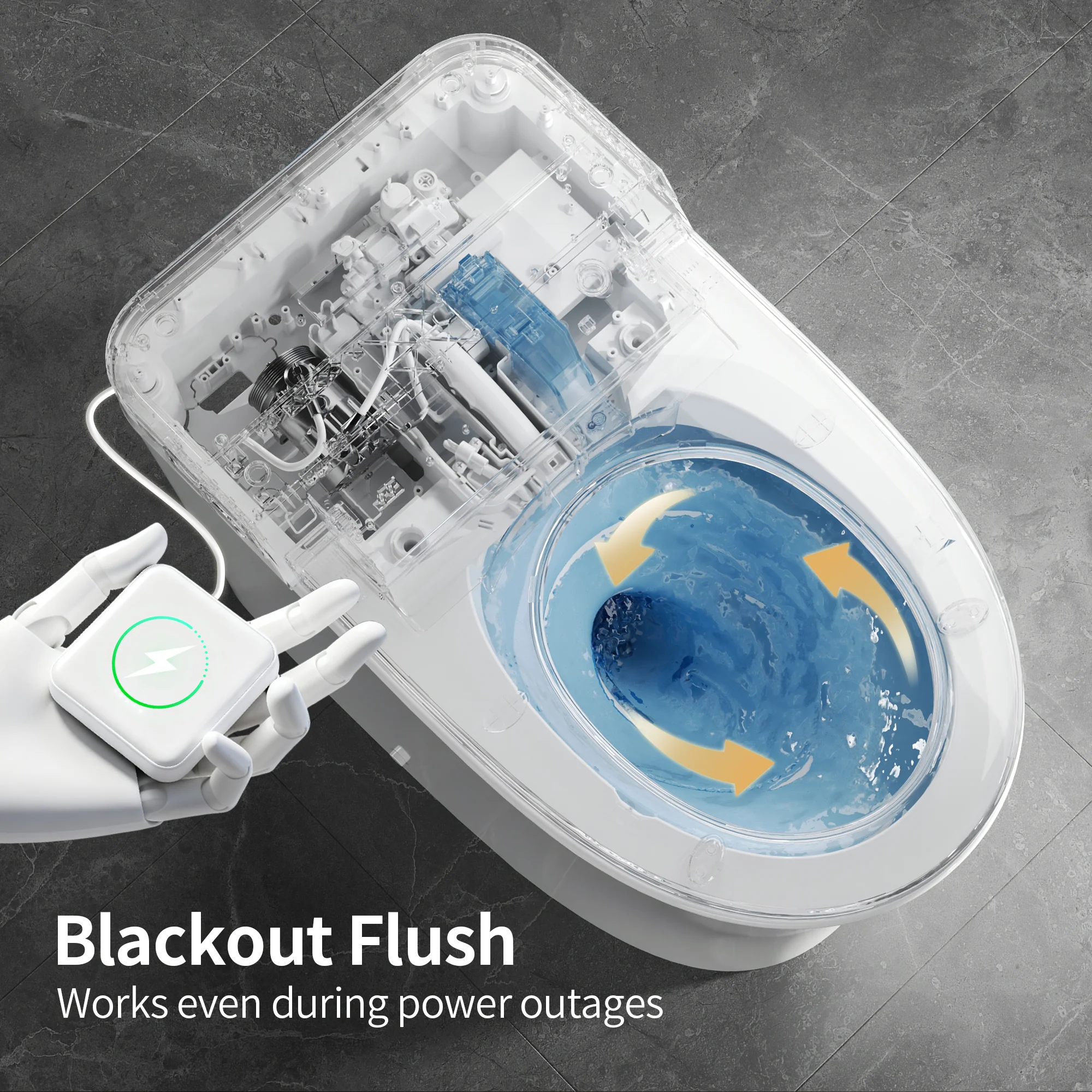 DeerValley DV-1S0290 ADA Smart Toilet with Hands-Free Flush, Comfort Height Design - Image 10