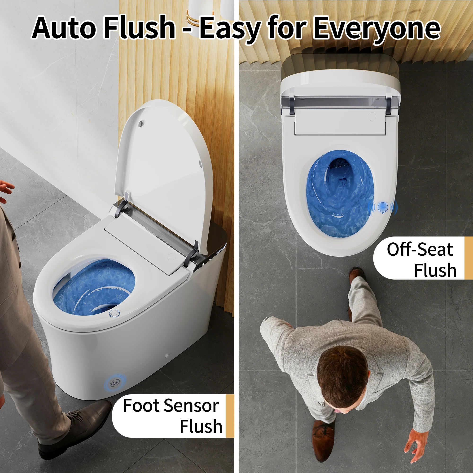 DeerValley DV-1S0290 ADA Smart Toilet with Hands-Free Flush, Comfort Height Design - Image 13