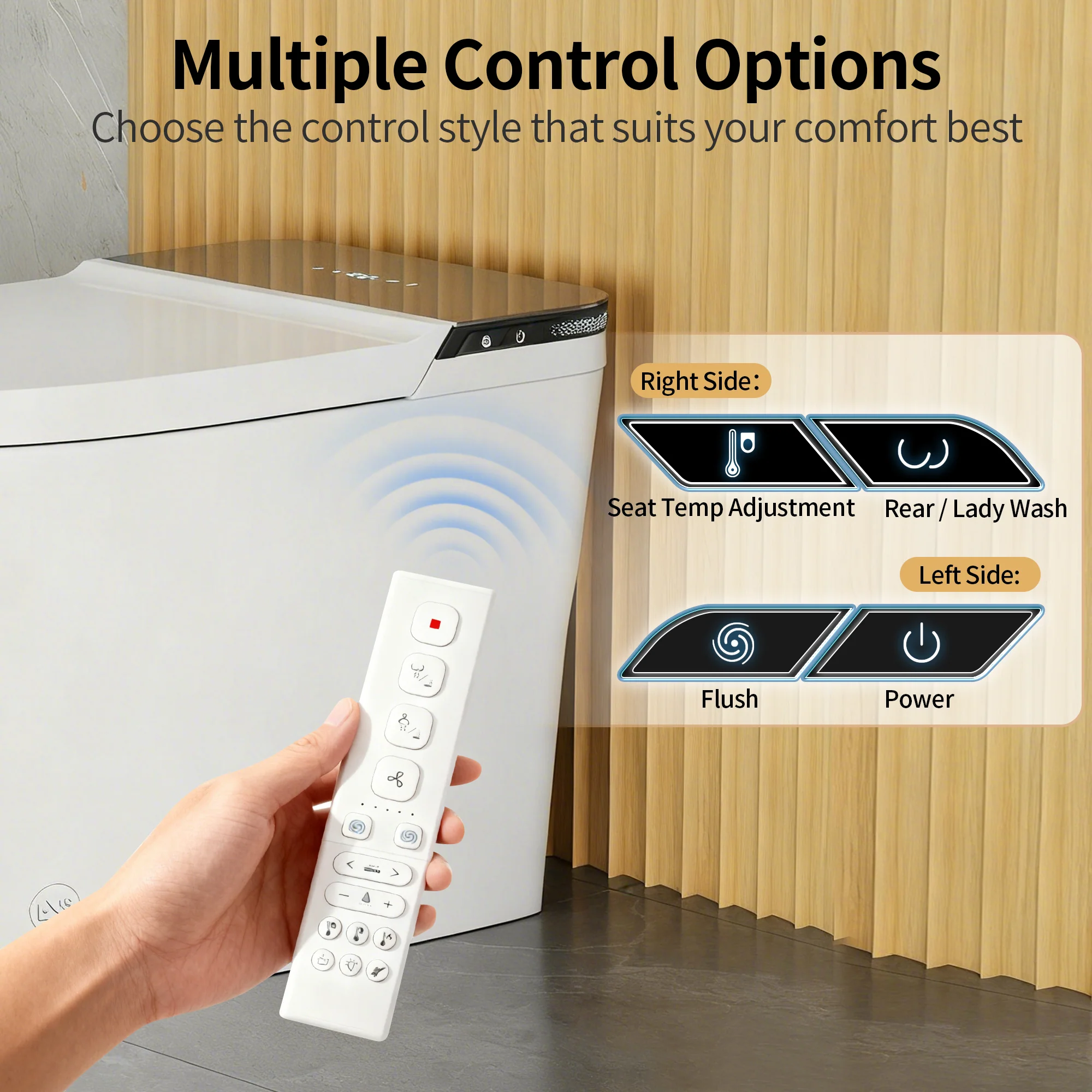 DeerValley DV-1S0290 ADA Smart Toilet with Hands-Free Flush, Comfort Height Design - Image 9