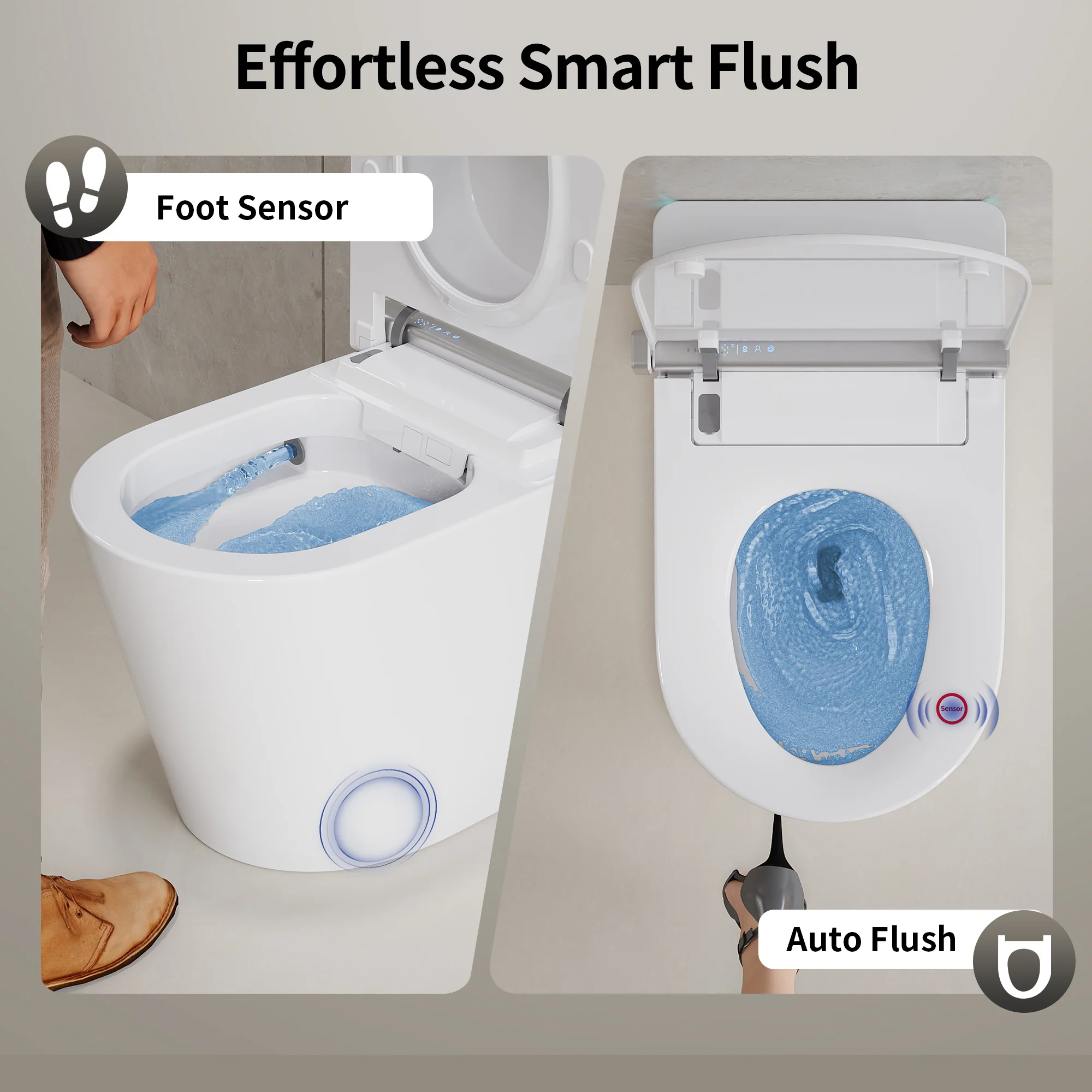 DeerValley DV-1S0360 Smart Toilet with All-Season Comfort, Built-in Tank & Pump - Image 13