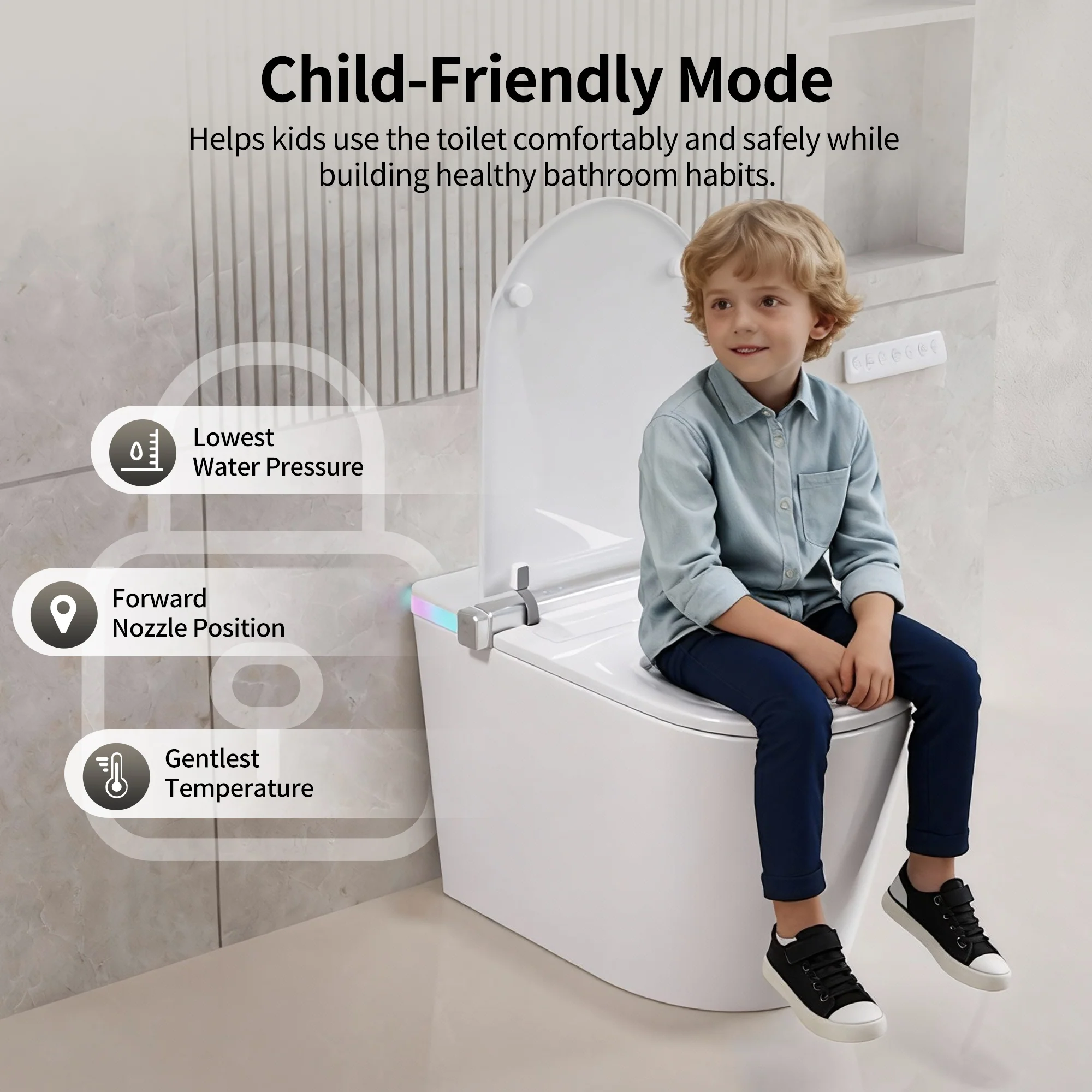 DeerValley DV-1S0360 Smart Toilet with All-Season Comfort, Built-in Tank & Pump - Image 21