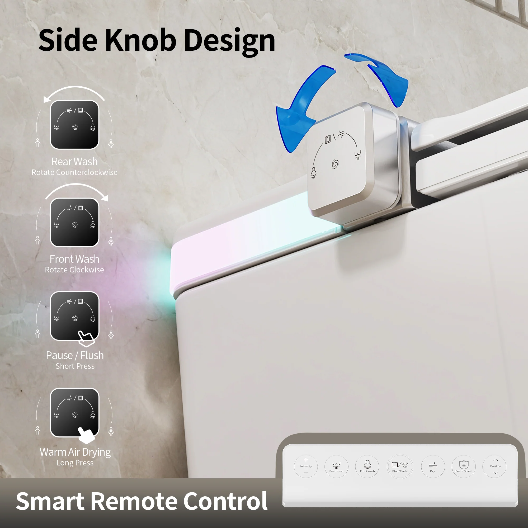 DeerValley DV-1S0360 Smart Toilet with All-Season Comfort, Built-in Tank & Pump - Image 22