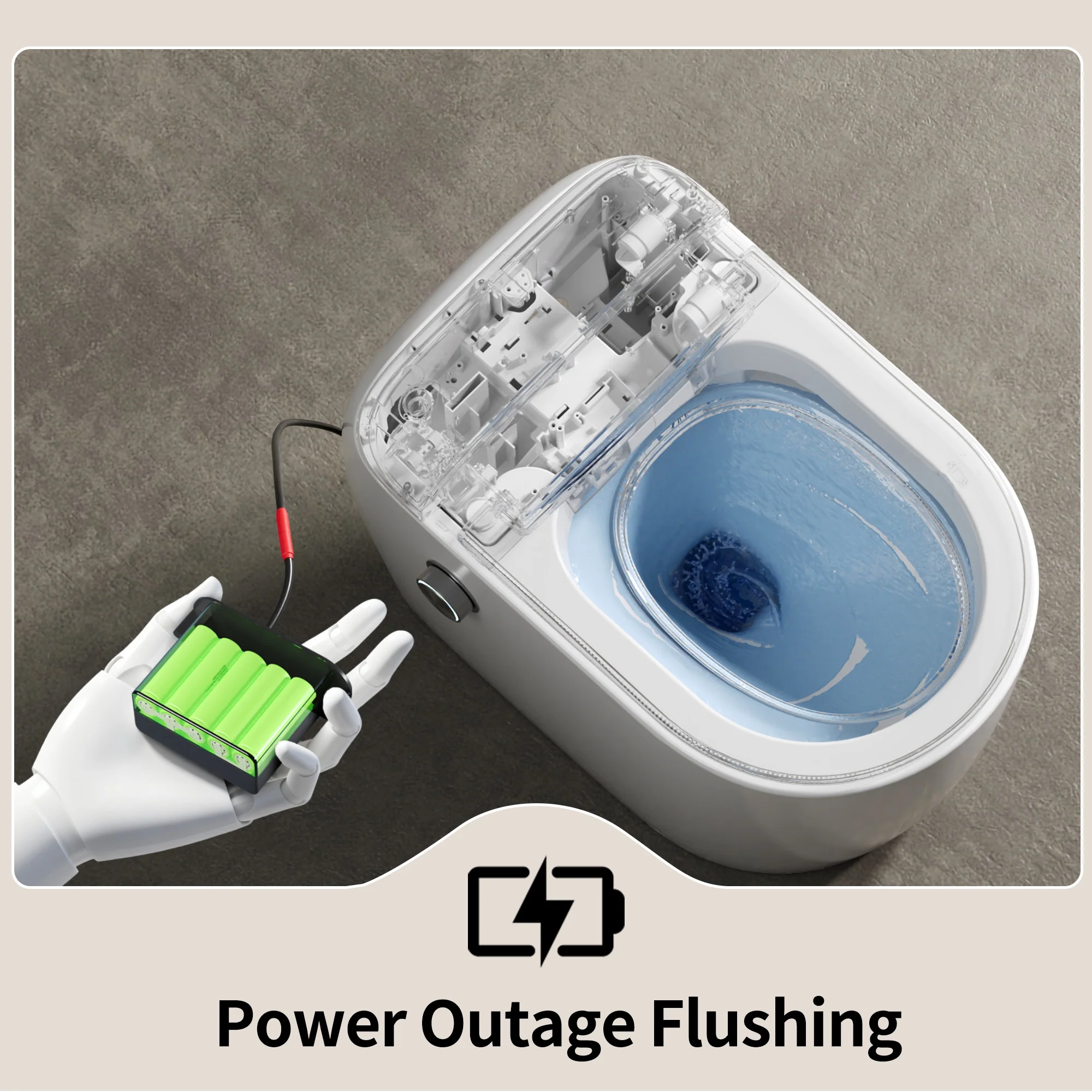 DeerValley DV-1S0381 Compact Smart Toilet for Small Bathrooms, Space-Saving Design - Image 15
