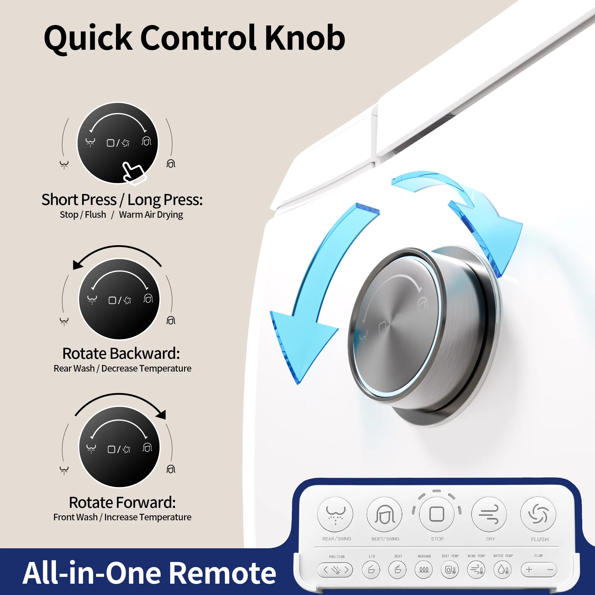 DeerValley DV-1S0381 Compact Smart Toilet for Small Bathrooms, Space-Saving Design - Image 16