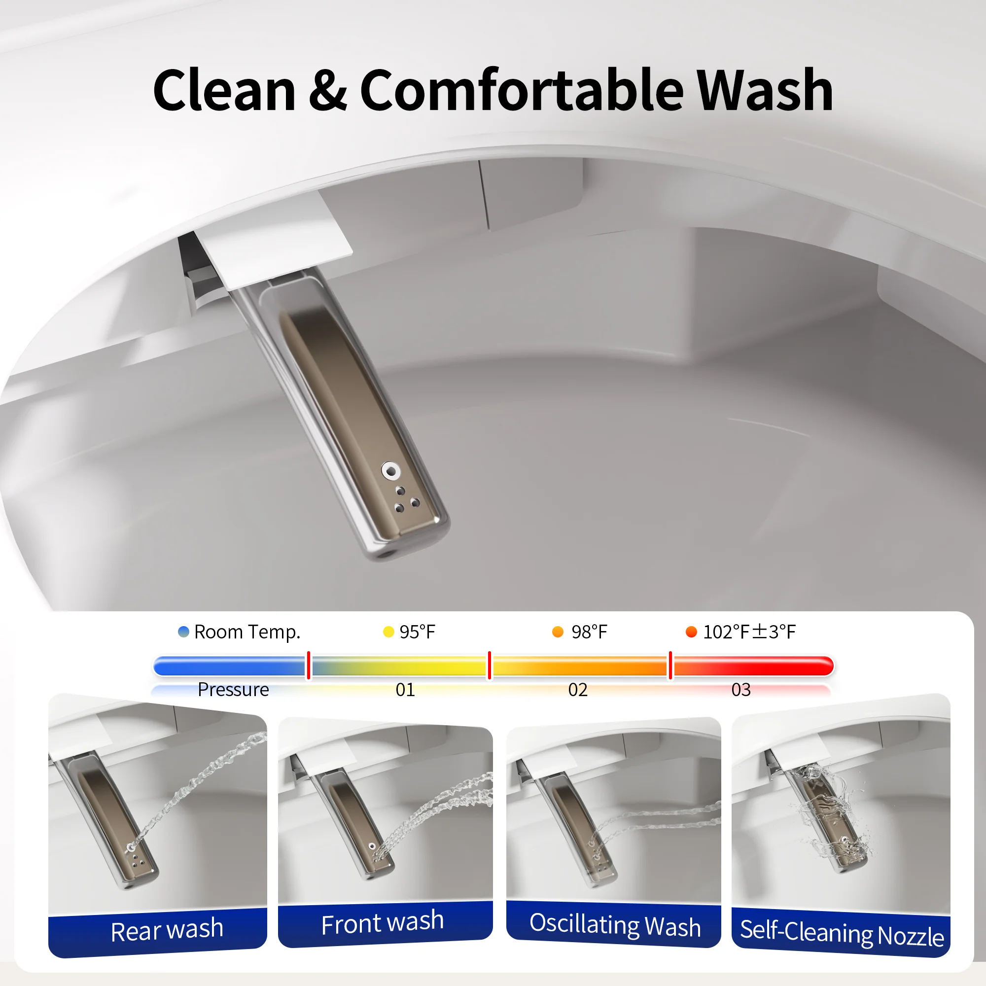 DeerValley DV-1S0381 Compact Smart Toilet for Small Bathrooms, Space-Saving Design - Image 18