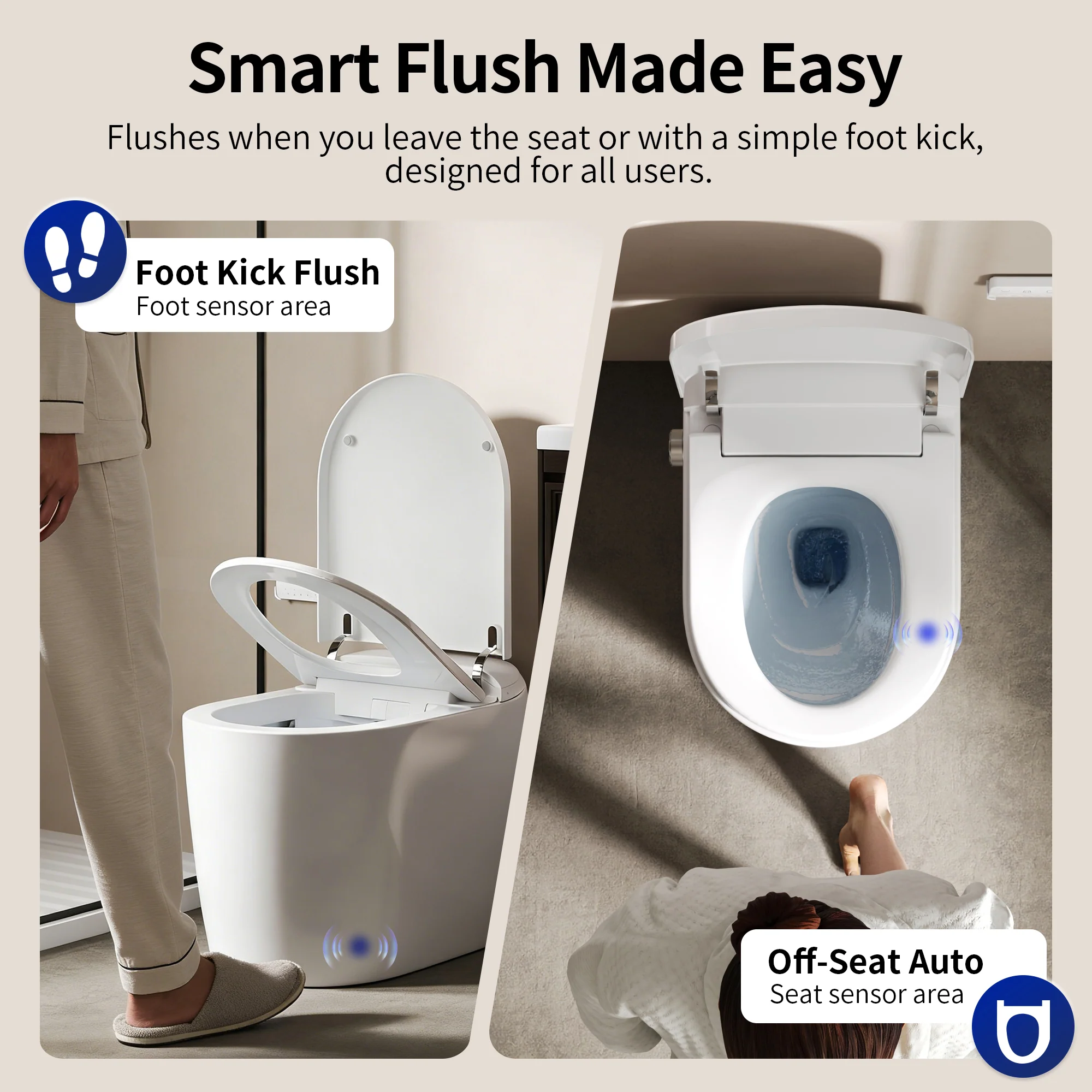 DeerValley DV-1S0381 Compact Smart Toilet for Small Bathrooms, Space-Saving Design - Image 24