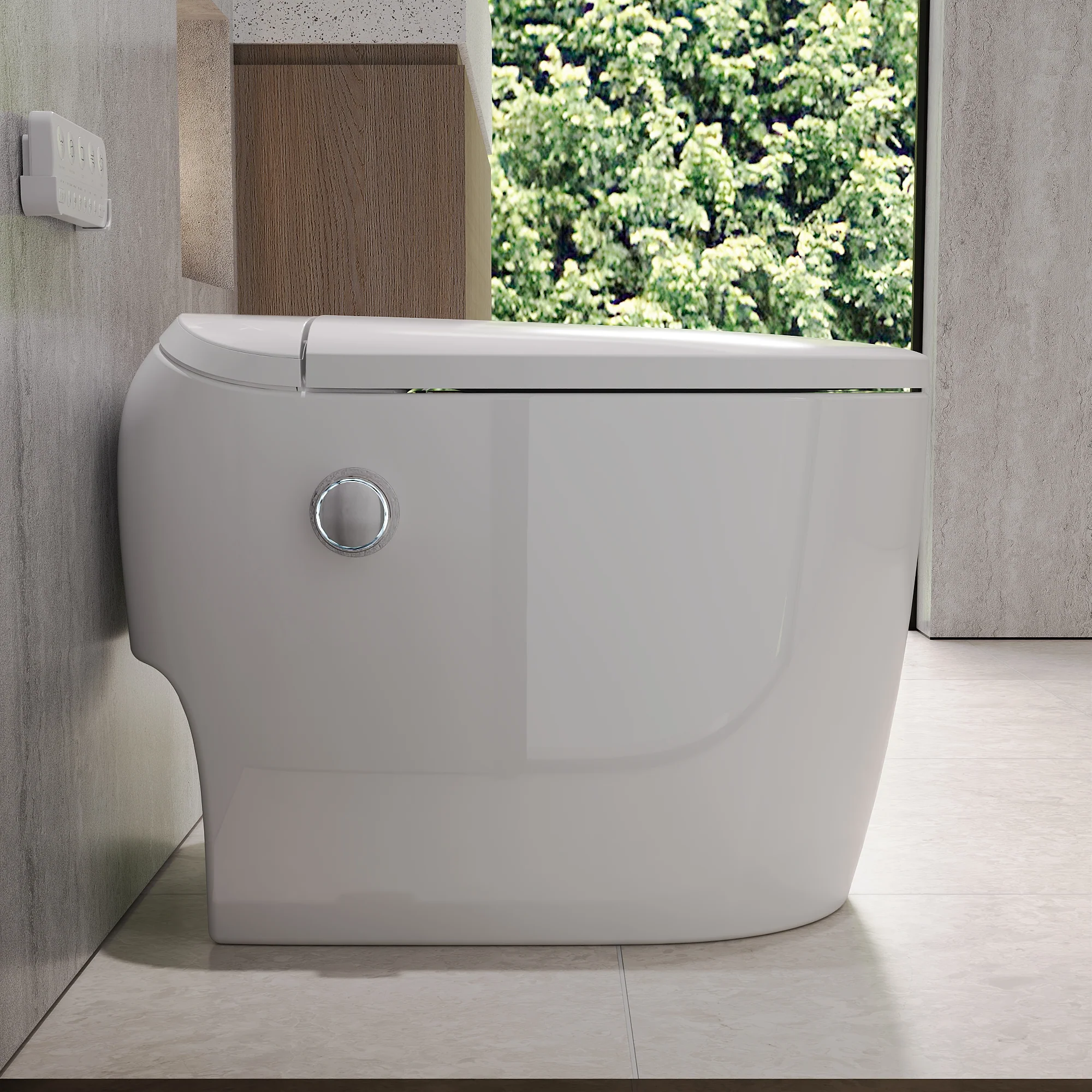 DeerValley DV-1S0381 Compact Smart Toilet for Small Bathrooms, Space-Saving Design - Image 3