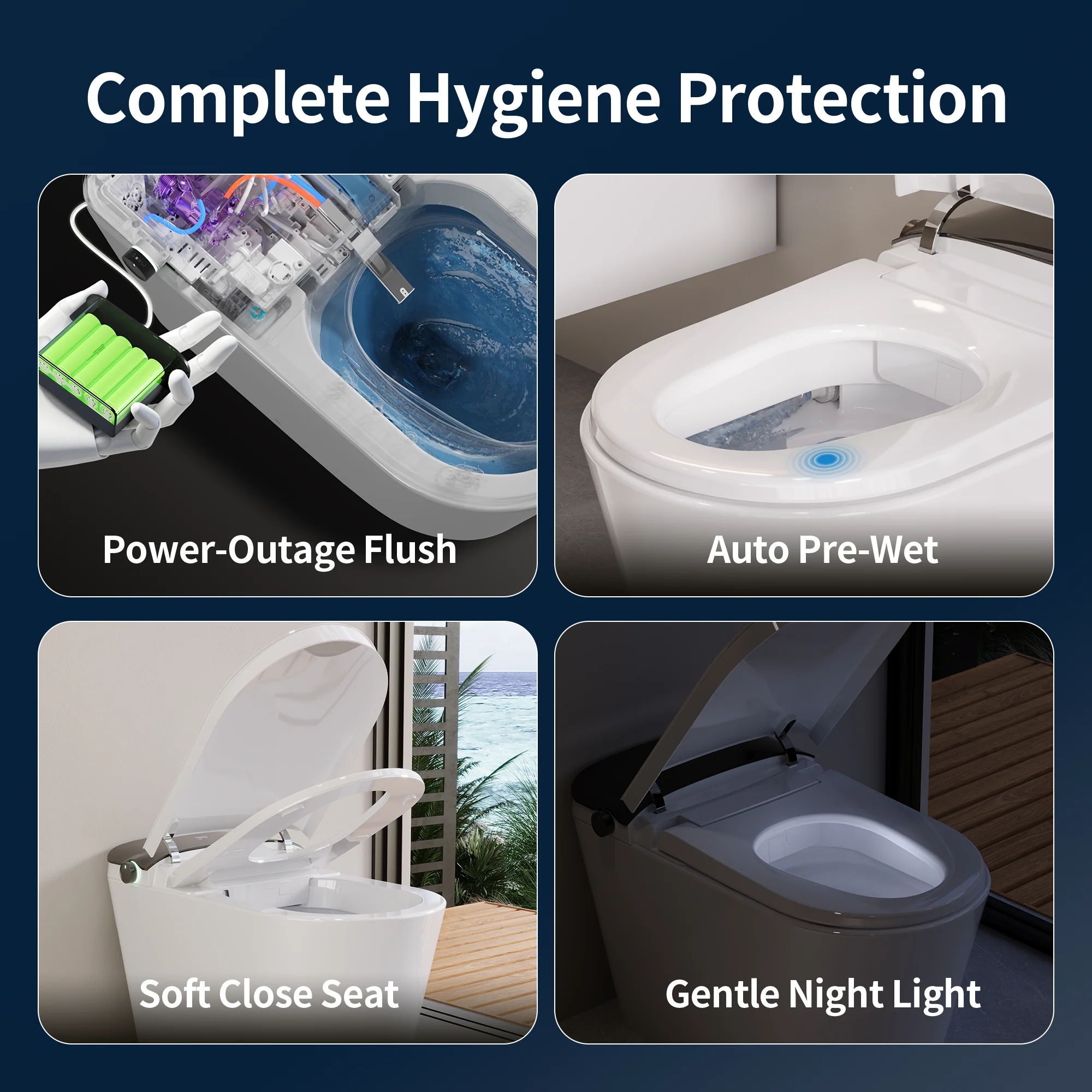 DeerValley DV-1S0442 Smart Toilet with Automatic Comfort Adjustment, Foam Shield Hygiene - Image 10