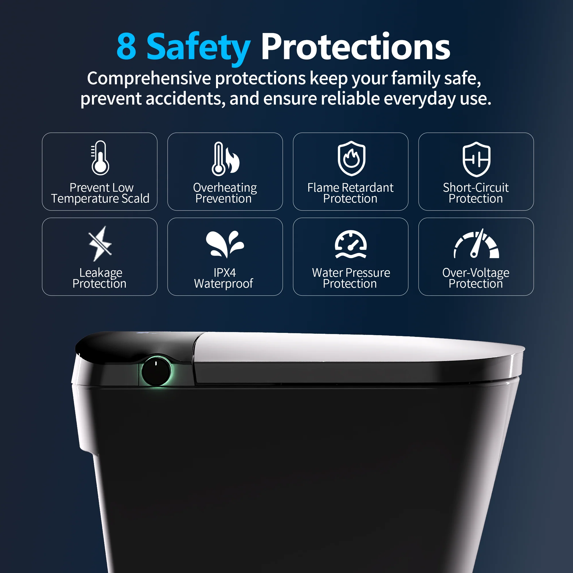 DeerValley DV-1S0442 Smart Toilet with Automatic Comfort Adjustment, Foam Shield Hygiene - Image 11
