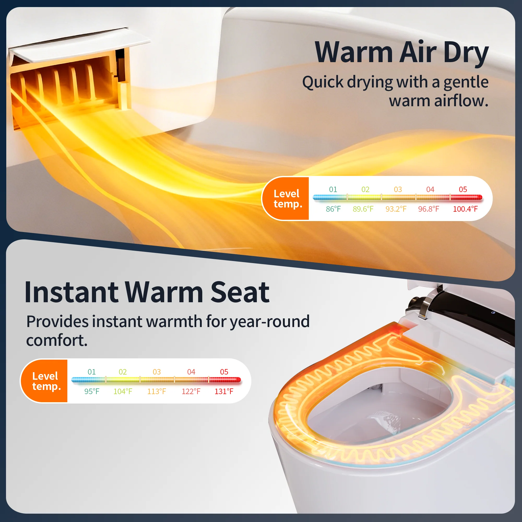 DeerValley DV-1S0442 Smart Toilet with Automatic Comfort Adjustment, Foam Shield Hygiene - Image 6
