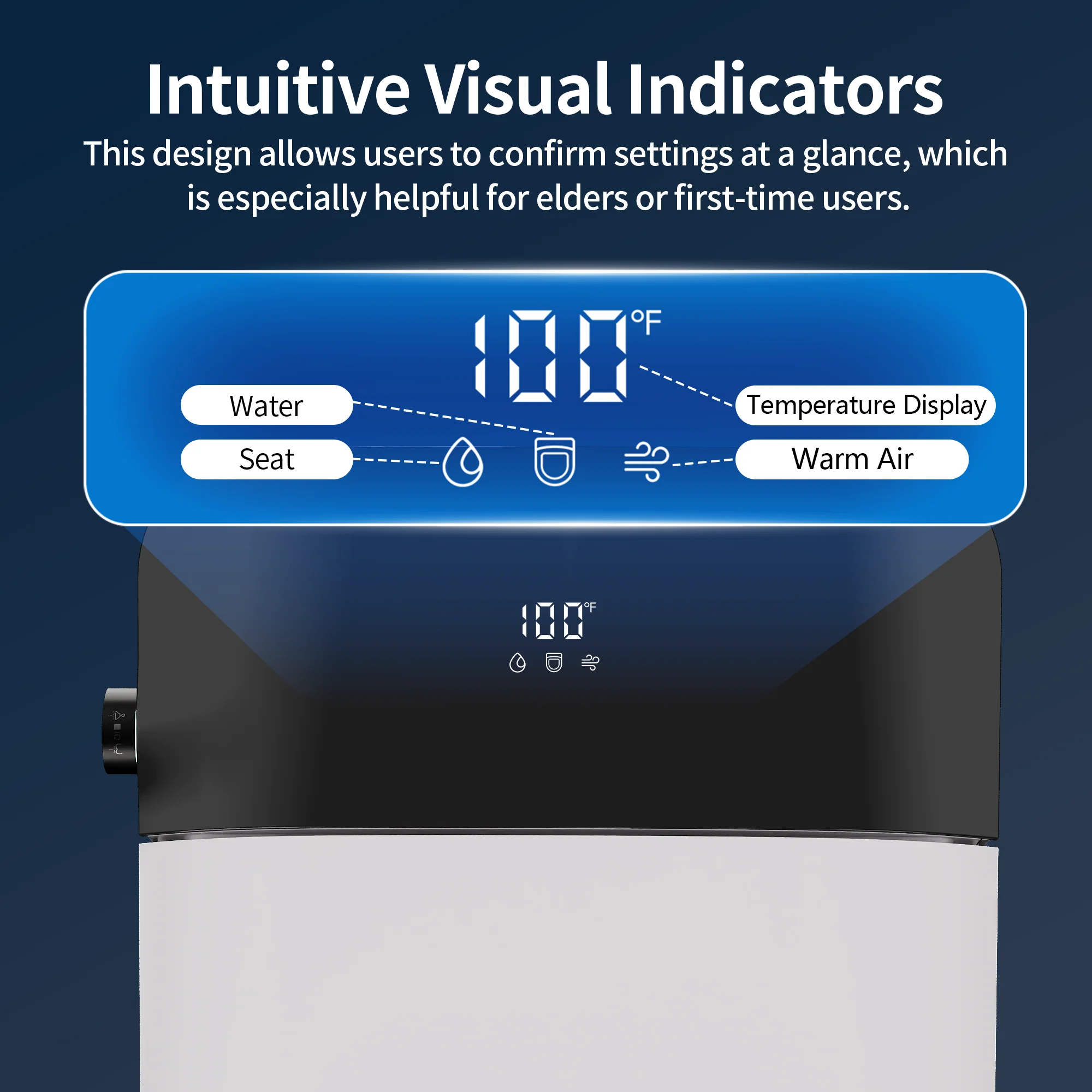 DeerValley DV-1S0442 Smart Toilet with Automatic Comfort Adjustment, Foam Shield Hygiene - Image 8