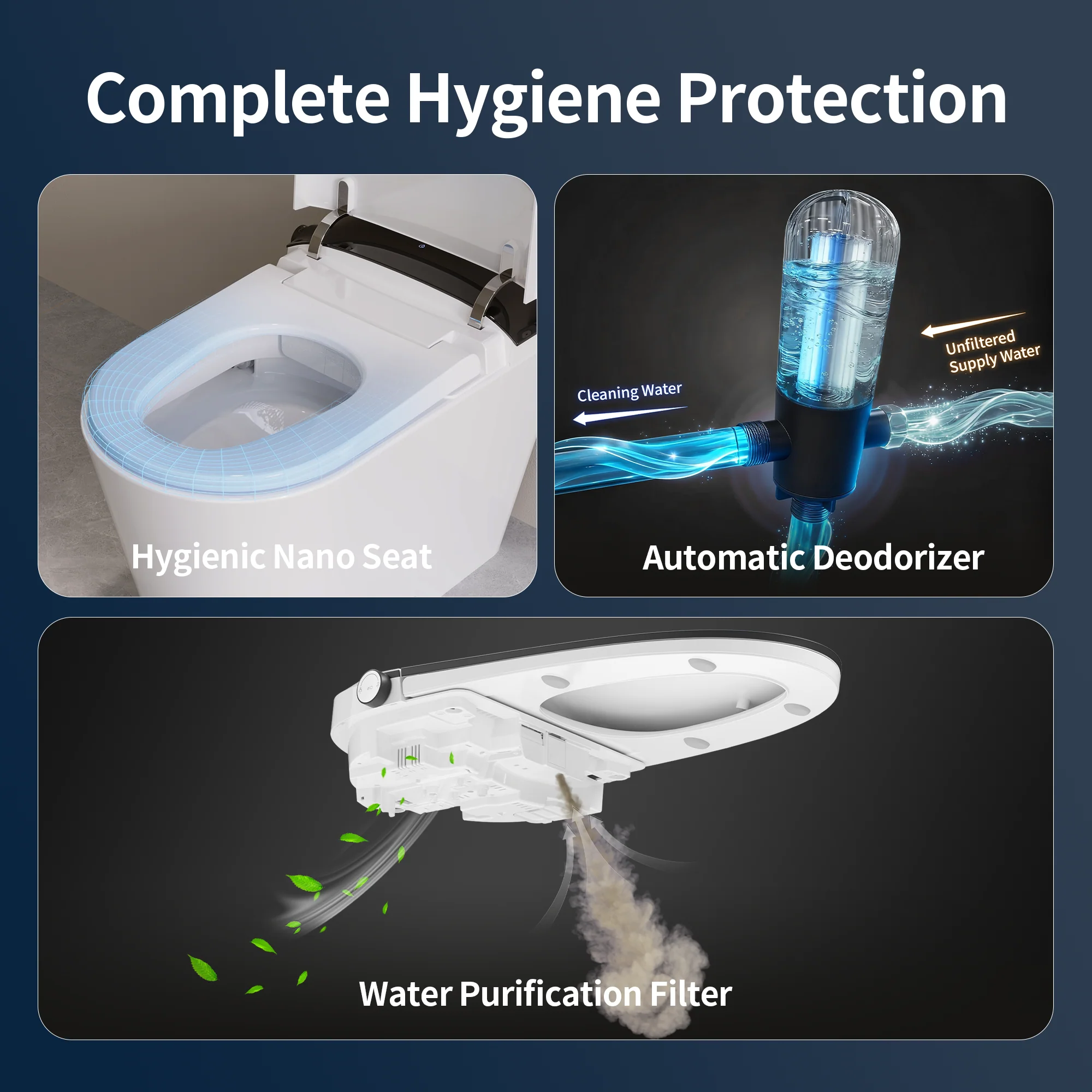 DeerValley DV-1S0442 Smart Toilet with Automatic Comfort Adjustment, Foam Shield Hygiene - Image 9