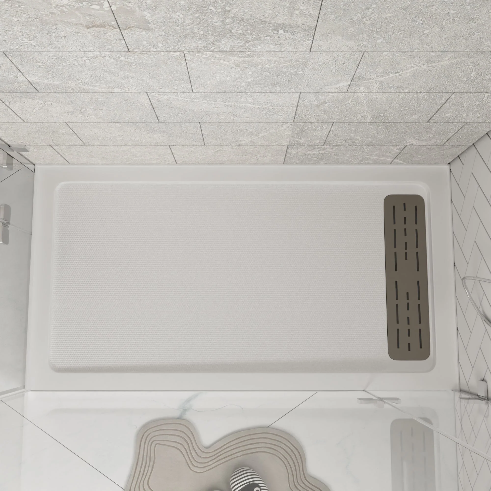 60"L x 32"W Rectangular Shower Base, Stain Resistant With Multiple Types - Image 9