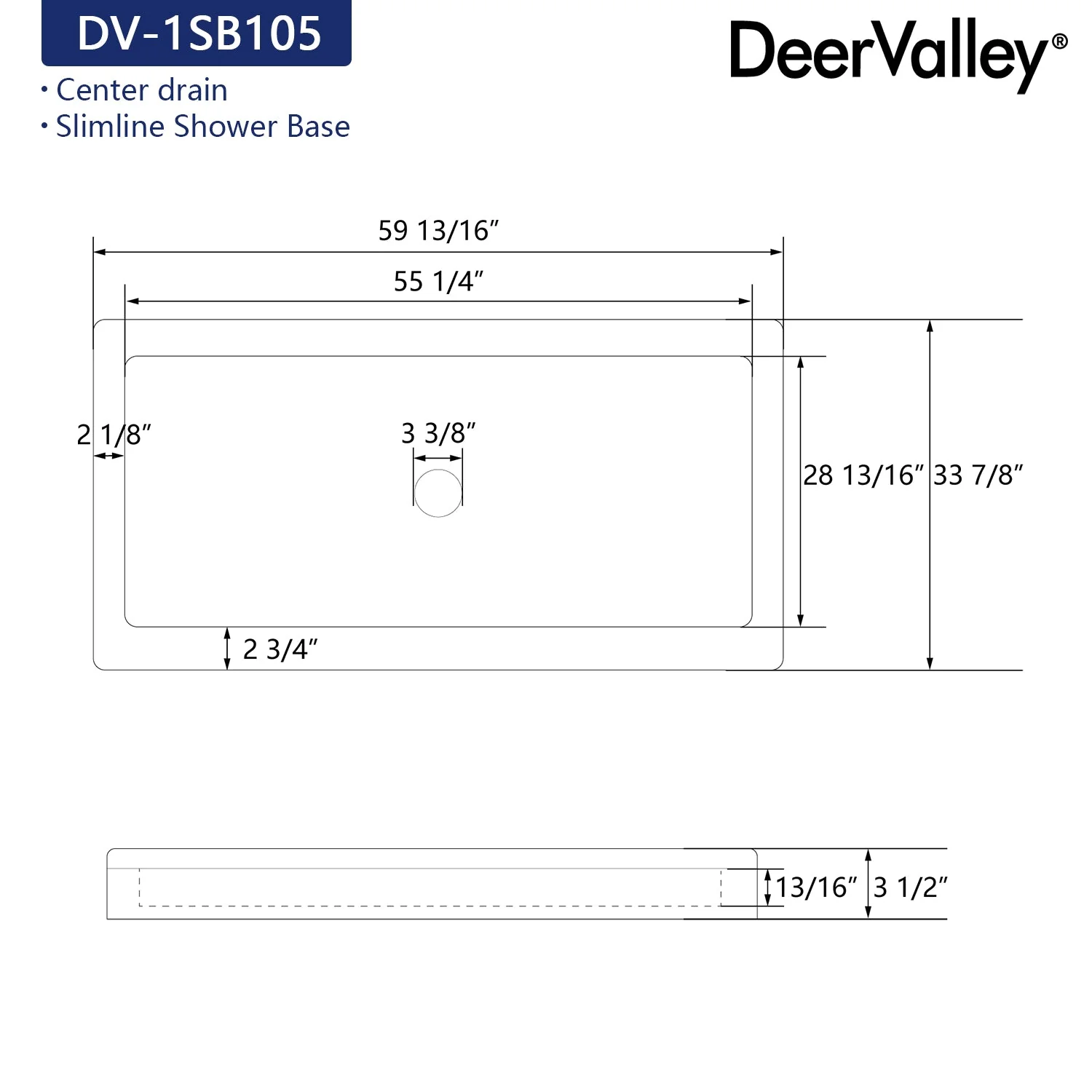 60"L Rectangle Shower Base, Non-slip Design With Multiple Sizes - Image 13