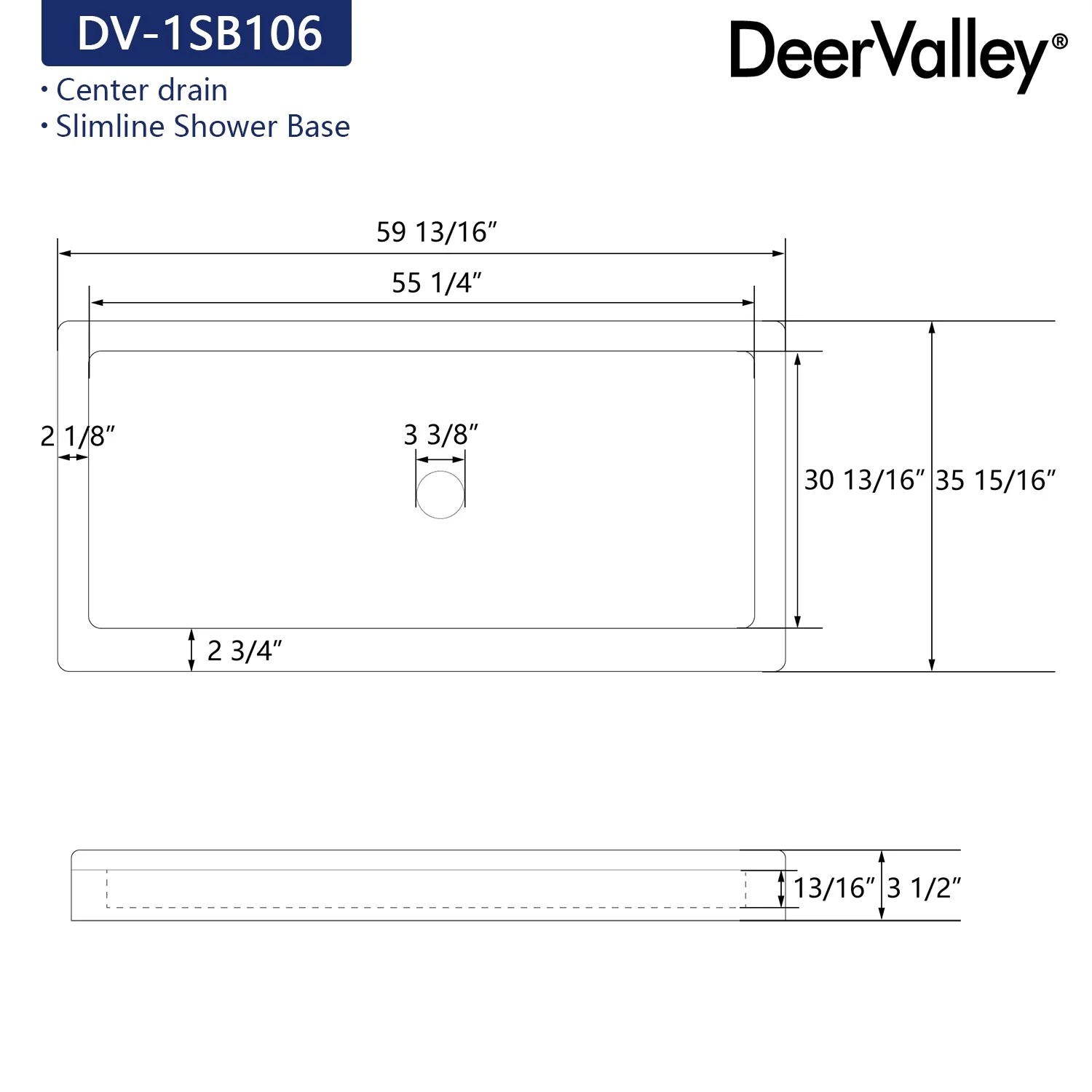 60"L Rectangle Shower Base, Non-slip Design With Multiple Sizes - Image 15