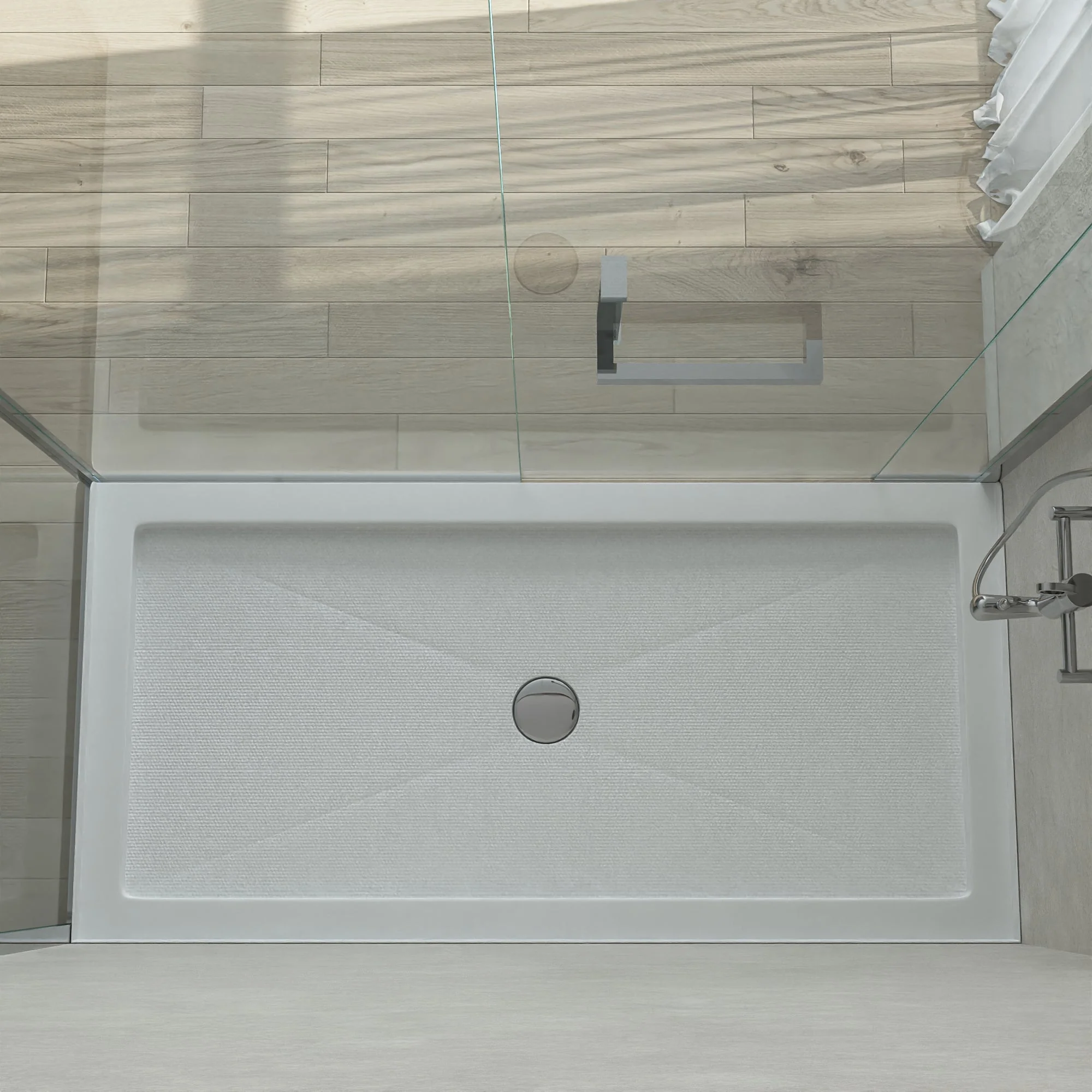 60"L Rectangle Shower Base, Non-slip Design With Multiple Sizes - Image 3