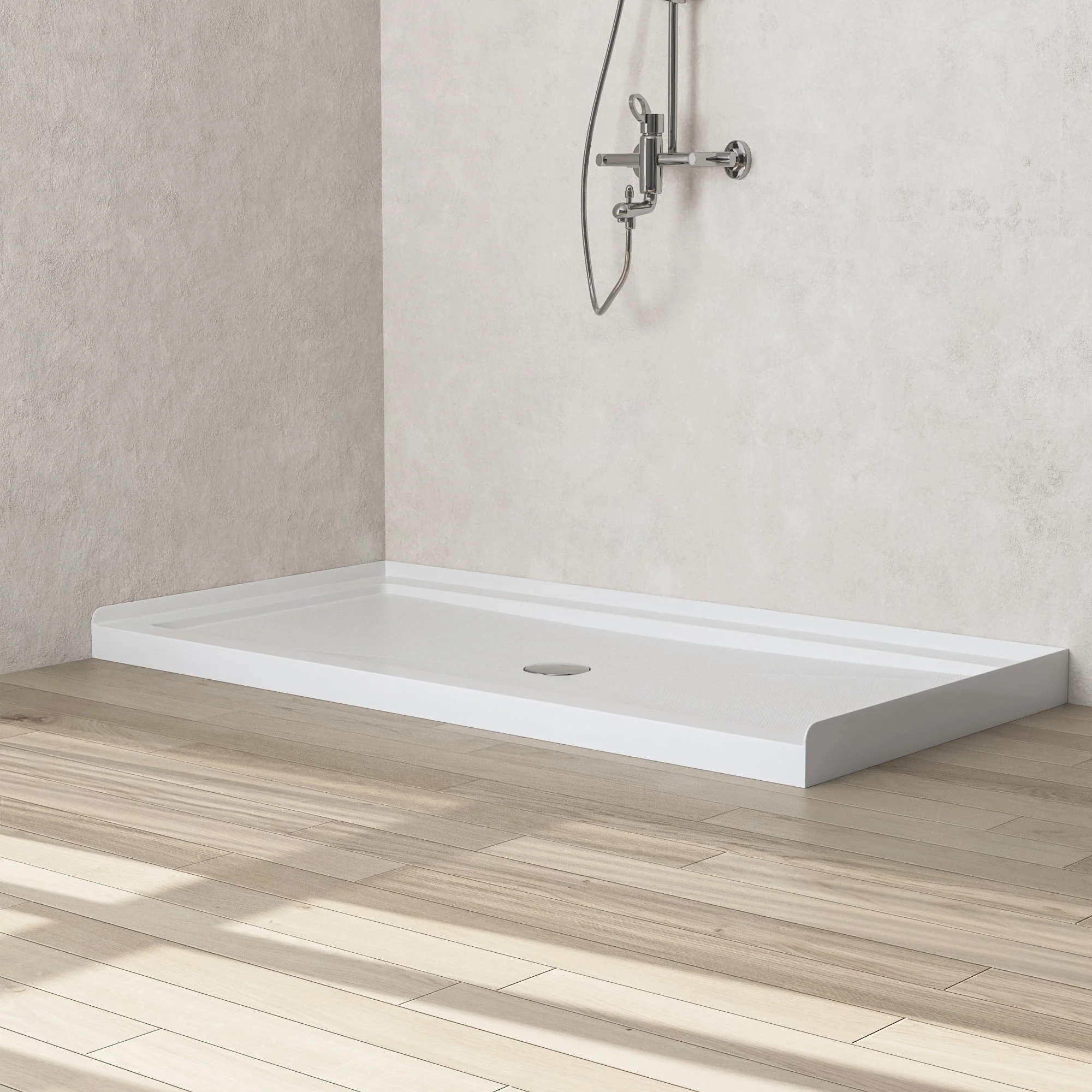 60"L Rectangle Shower Base, Non-slip Design With Multiple Sizes - Image 7