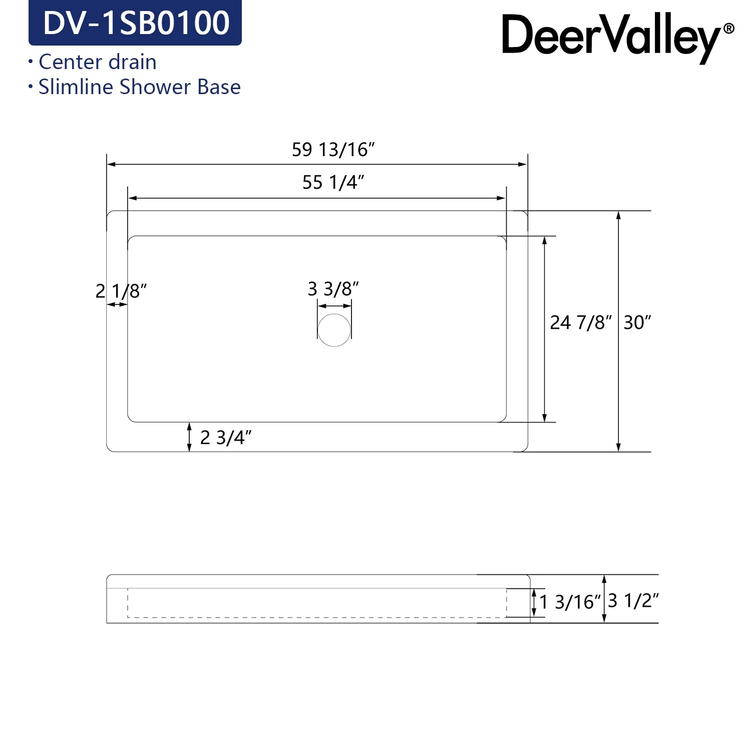 60"L Rectangle Shower Base, Non-slip Design With Multiple Sizes - Image 8