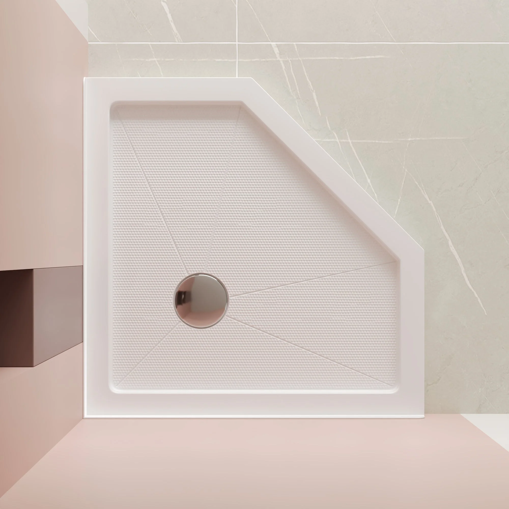 DeerValley DV-1SB0267 Shower Bases Neo-Angle Corner Non-Slip Sloped - Image 10
