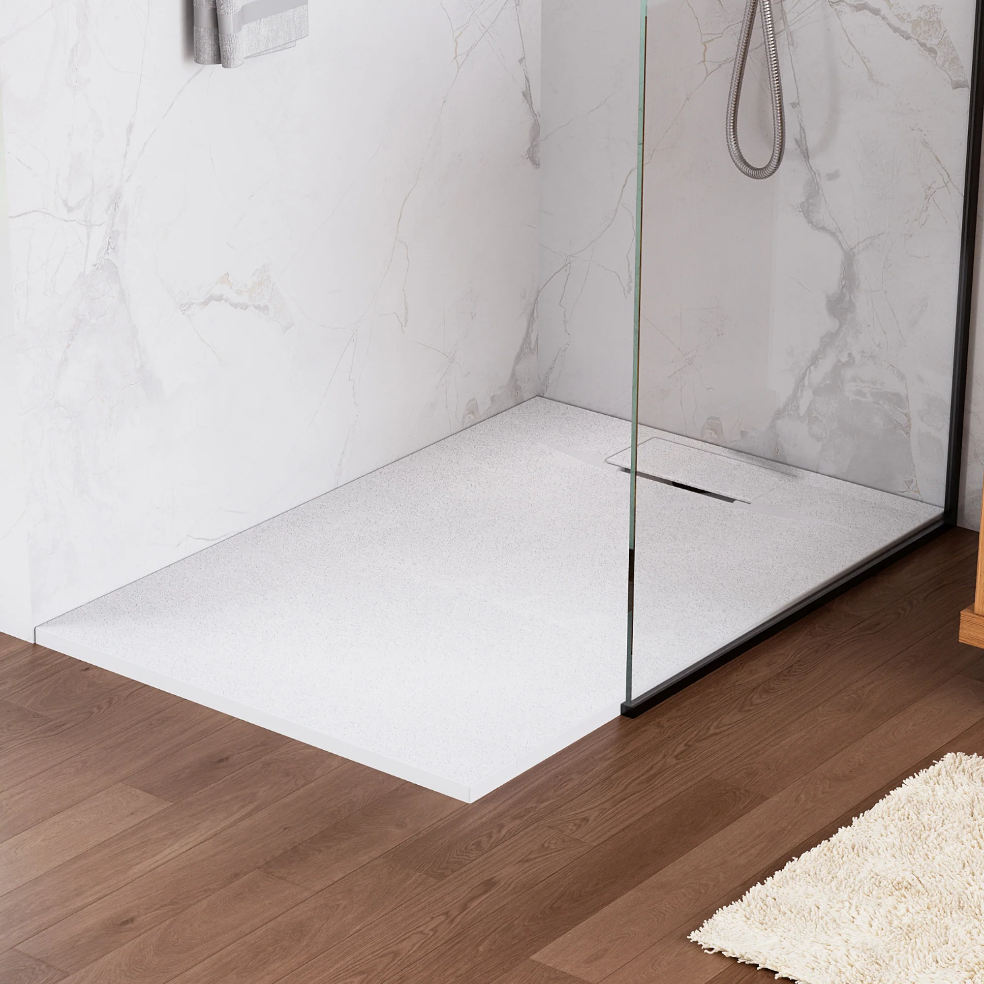 DeerValley DV-1SB0483/DV-1SB0485 60" x 36"/48" x 32" Zero Threshold Shower Base Seamless Entry, Modern Living - Image 10