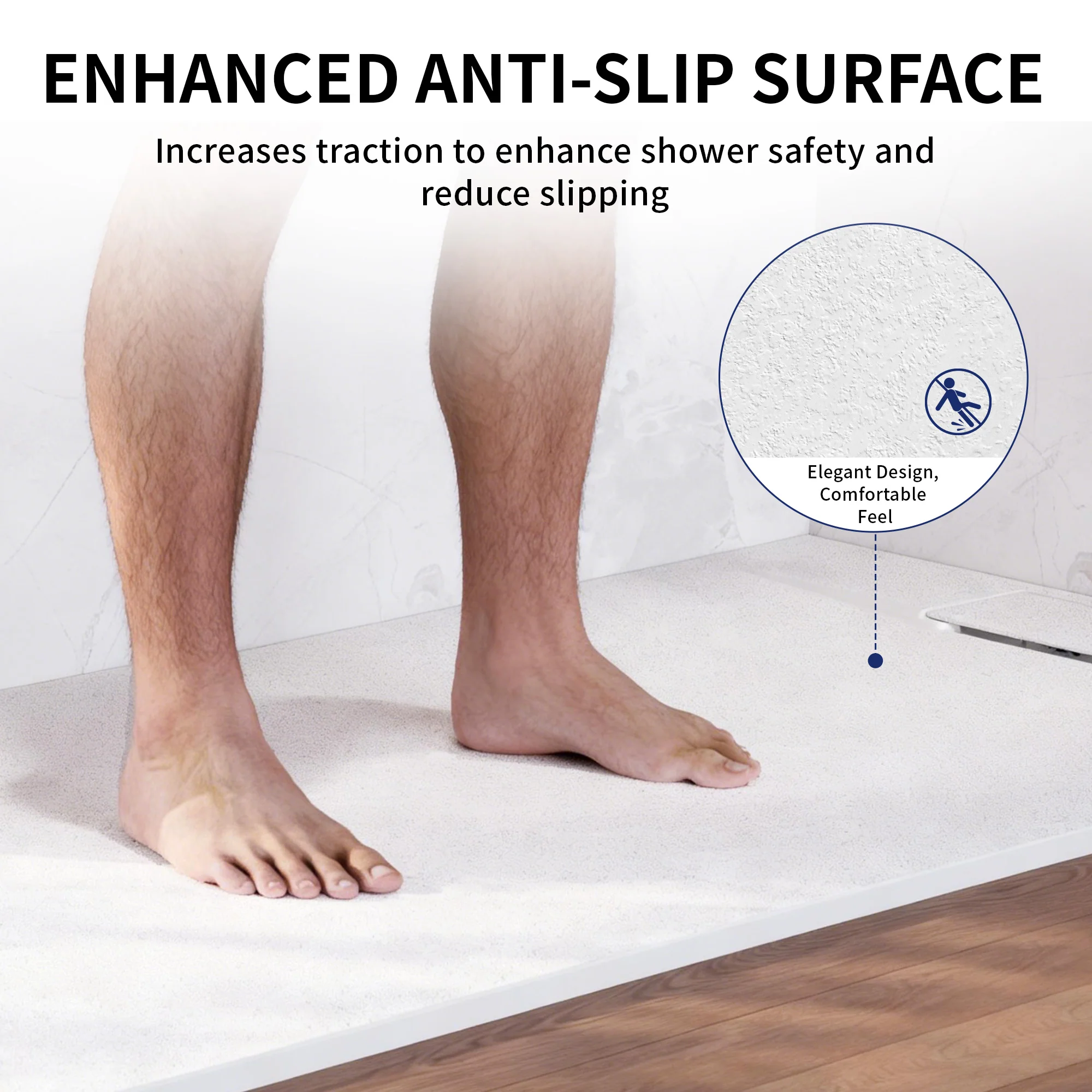 DeerValley DV-1SB0483/DV-1SB0485 60" x 36"/48" x 32" Zero Threshold Shower Base Seamless Entry, Modern Living - Image 14