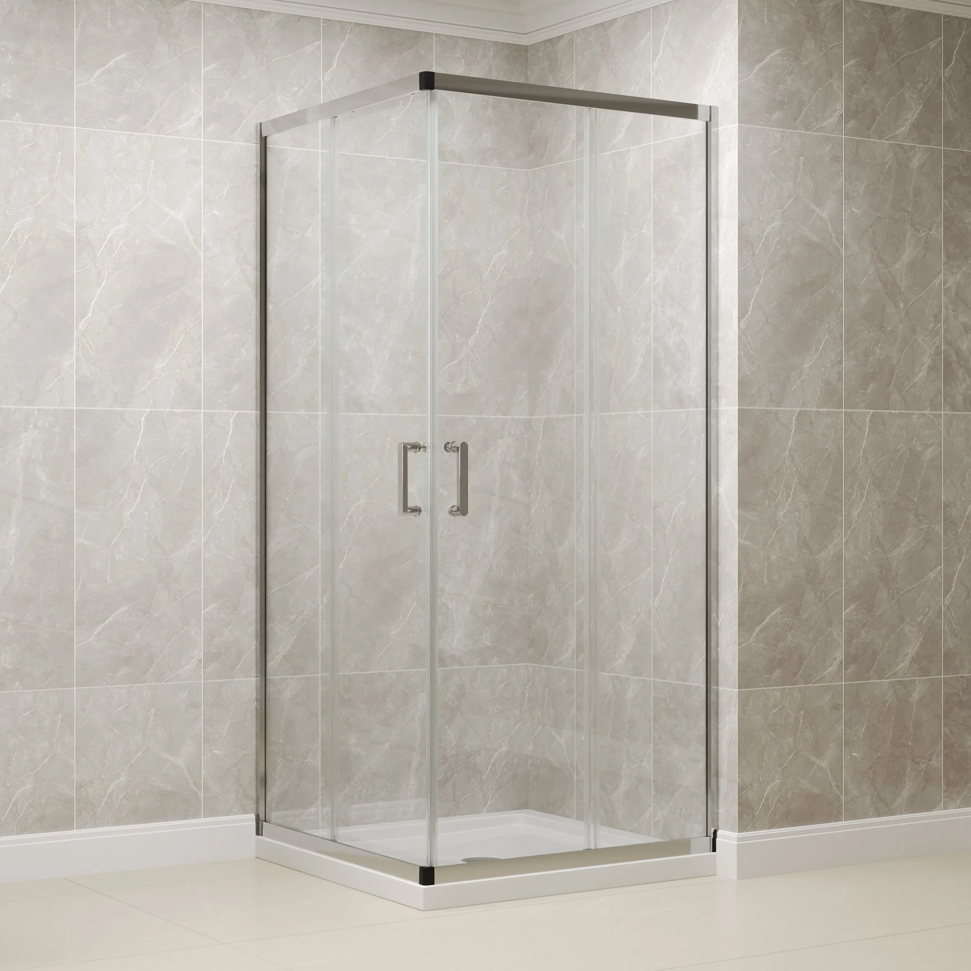 DYNASTY Framed Square Reversible Shower Enclosure, Double Sliding Door Corner Shower Door with 0.24" Clear Glass - Image 18